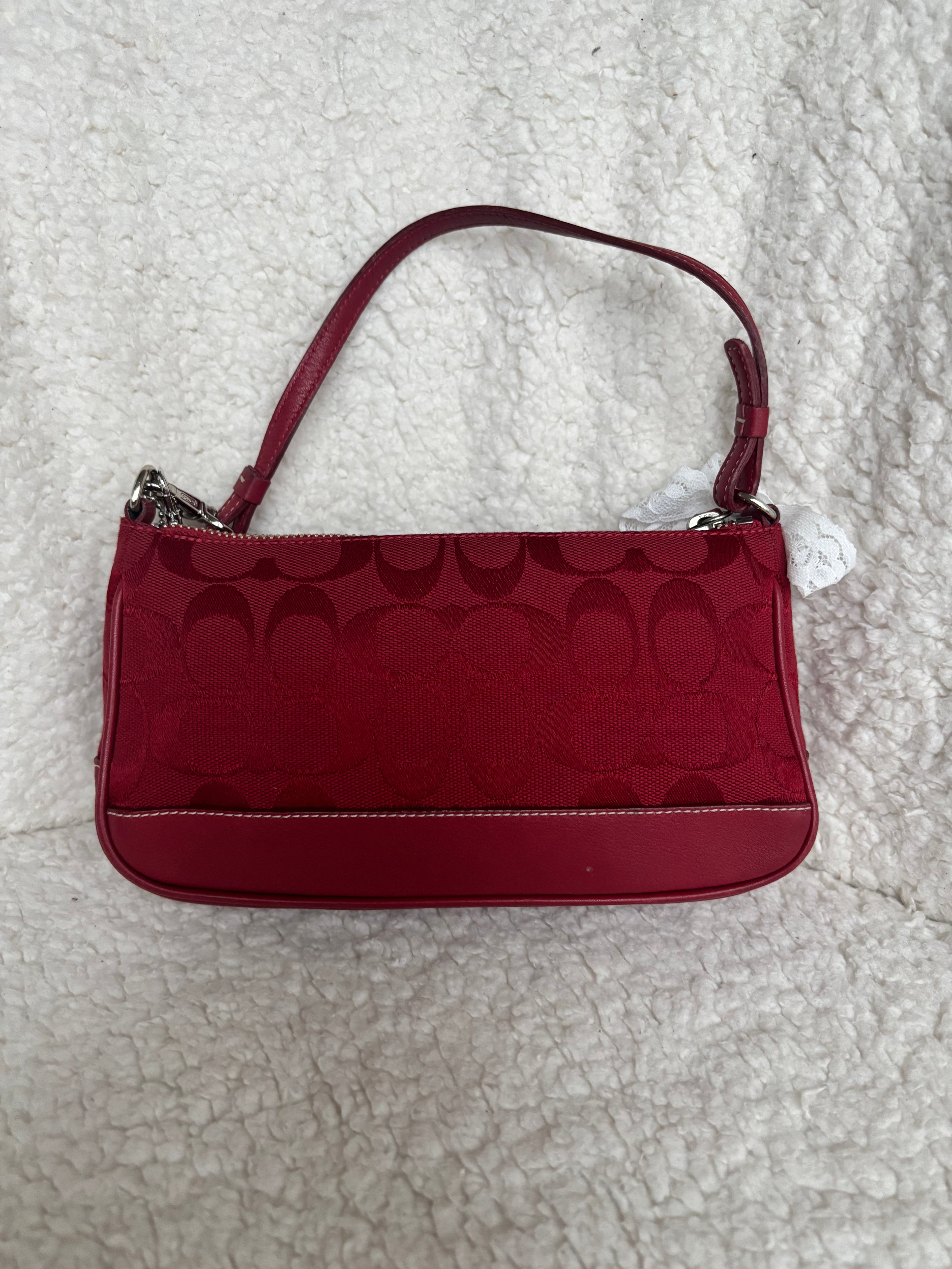Y2K Coach Demi Bag Red Signature