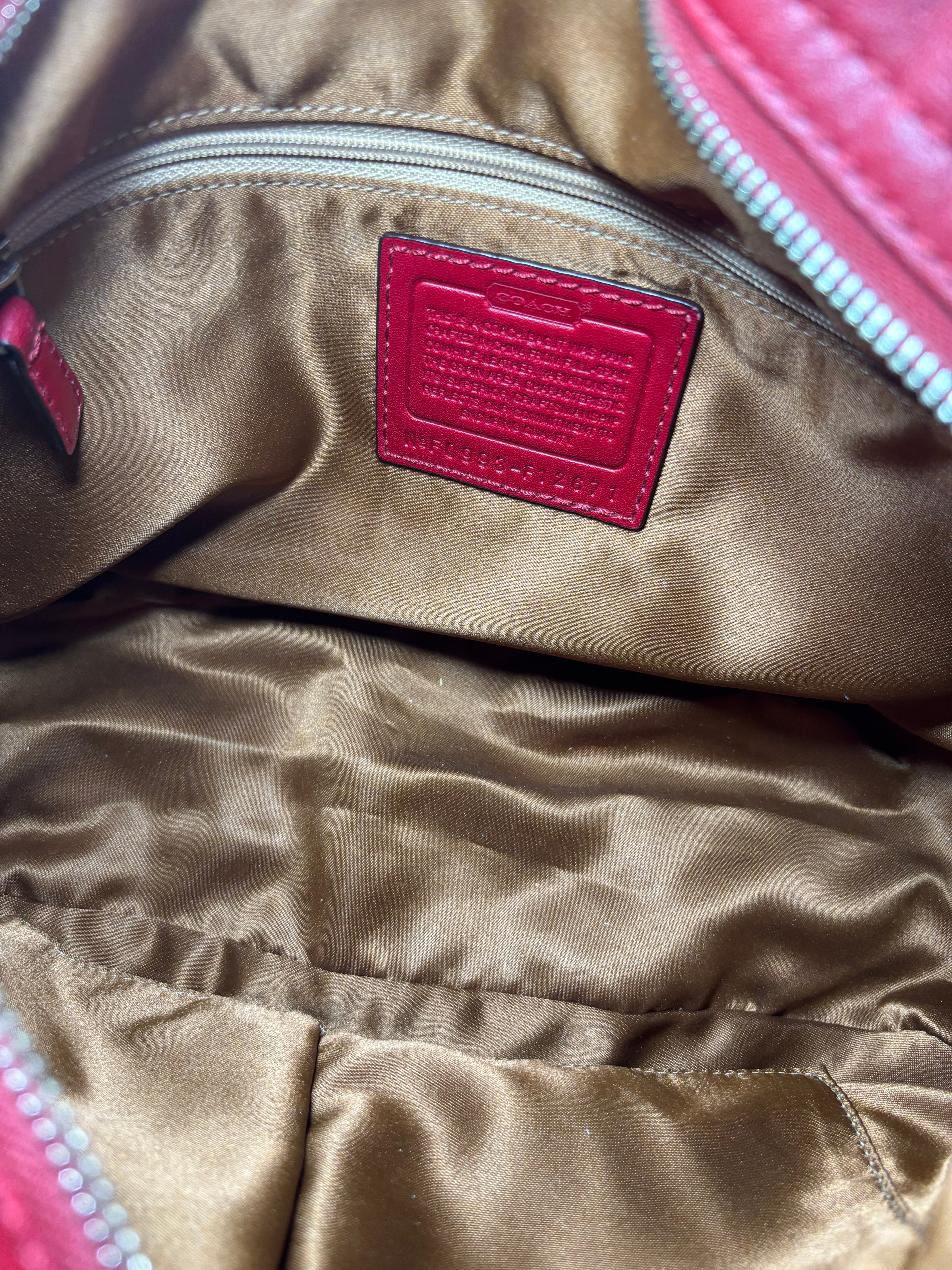 Coach Red Leather Zoe