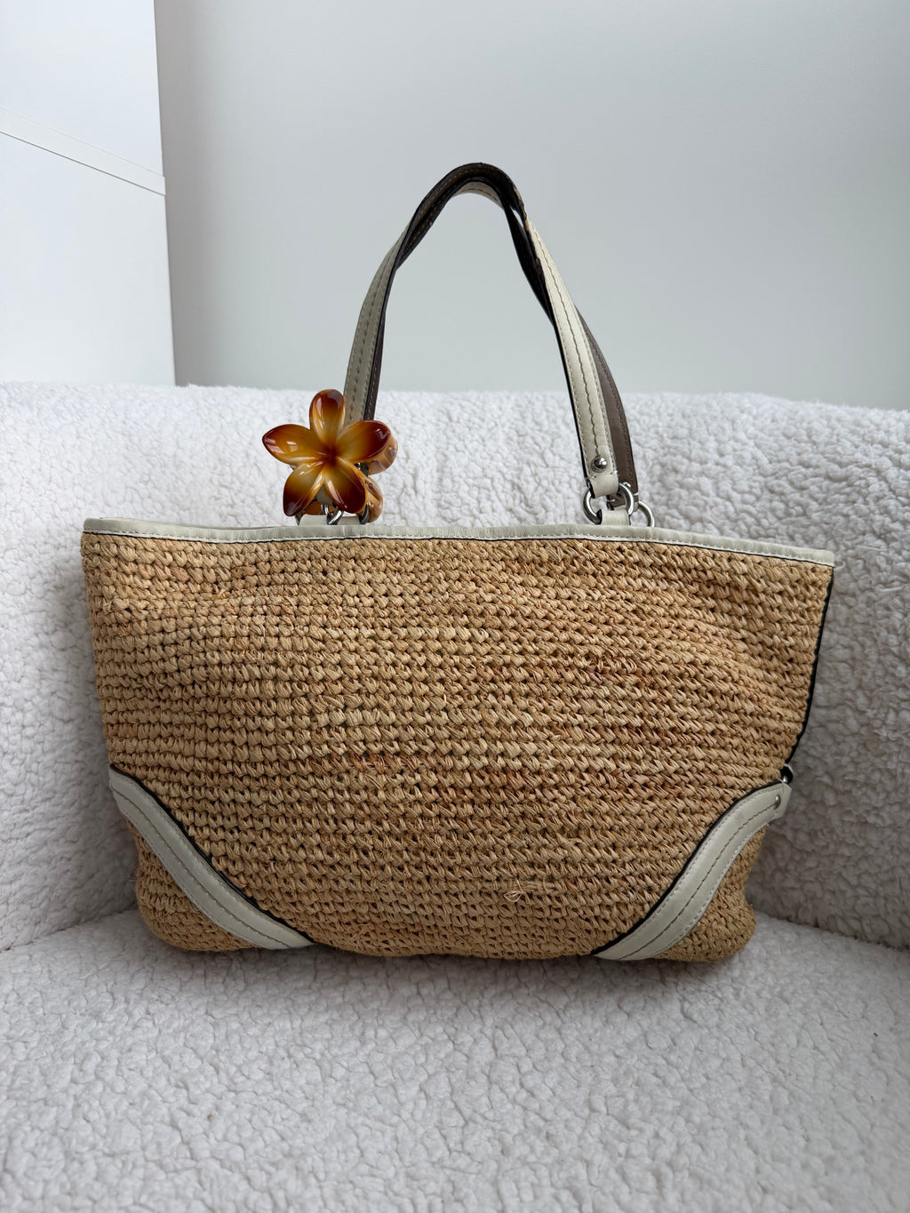 Coach Woven Tote Shoulder Bag