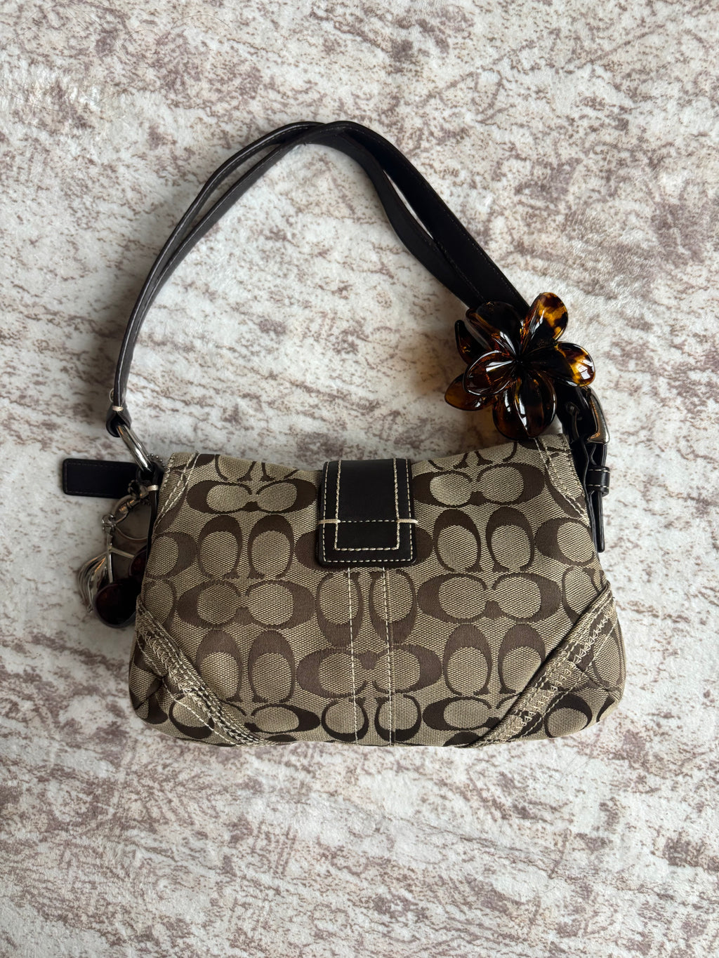 Y2K Coach Mini Soho Brown Signature