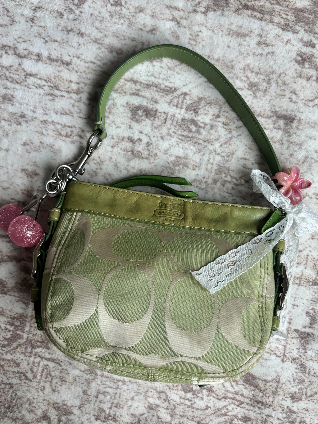 Y2K Coach Green Mini Zoe