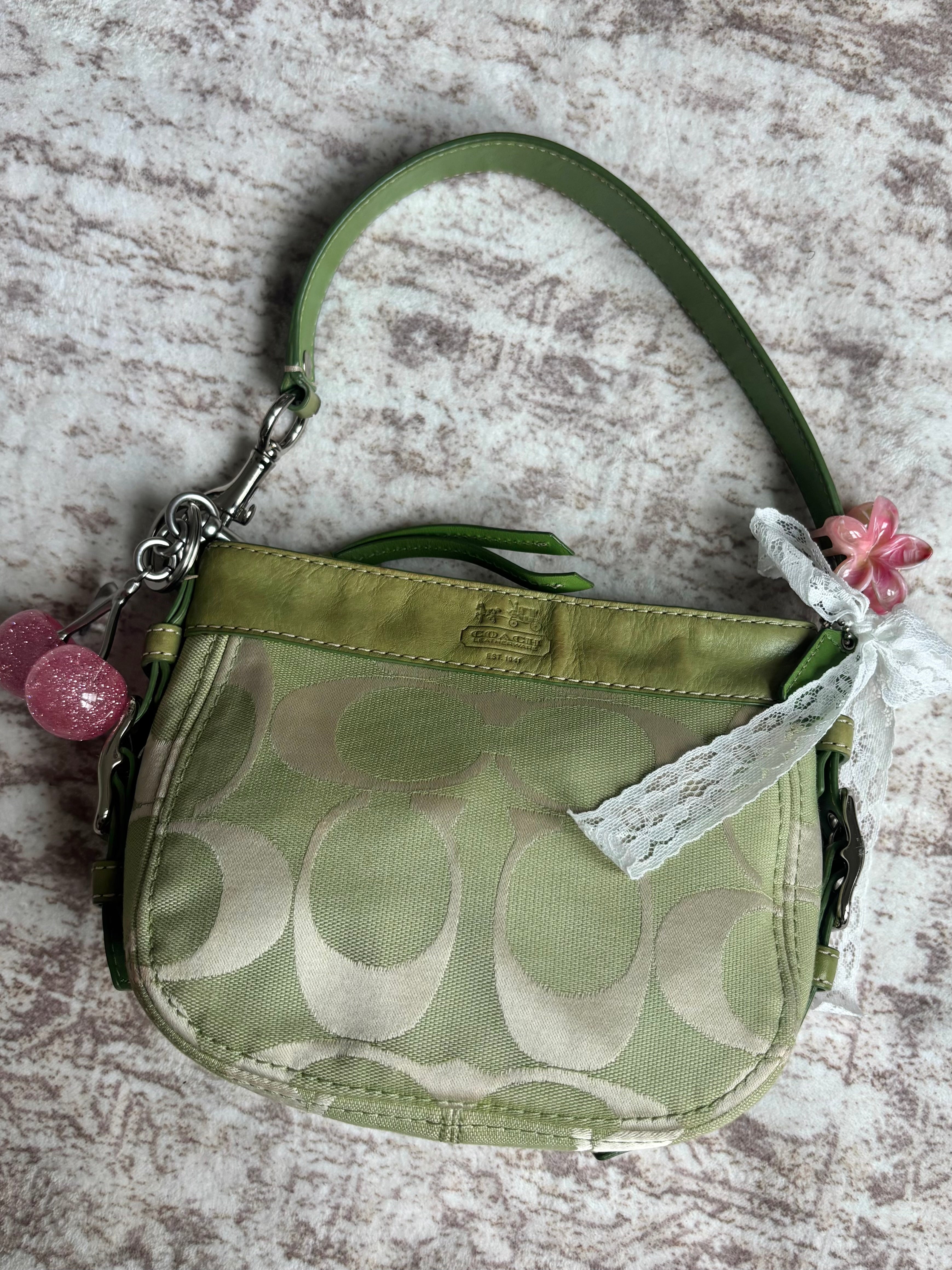 Y2K Coach Green Mini Zoe
