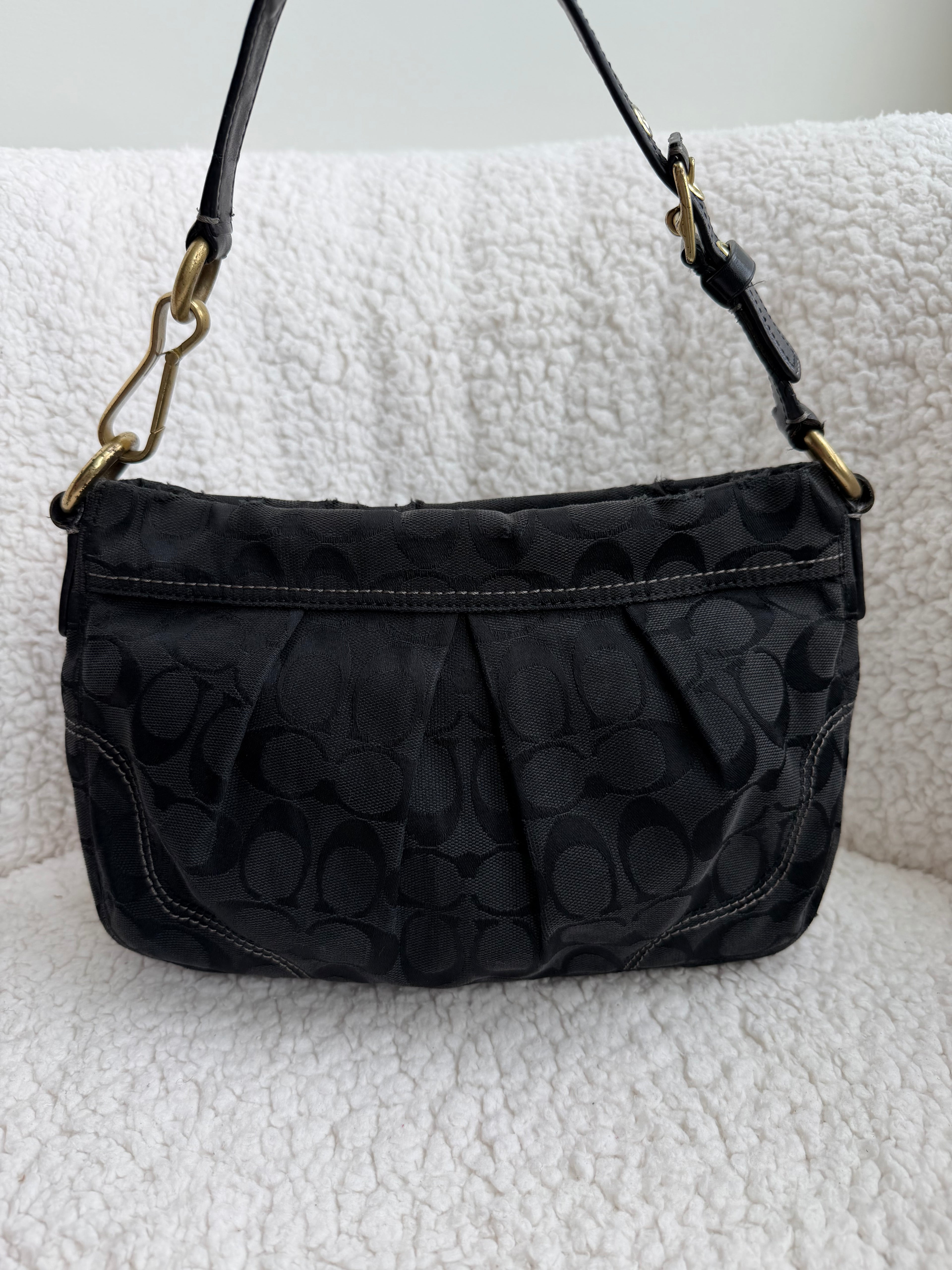 Coach Black Canvas Shoulder Bag