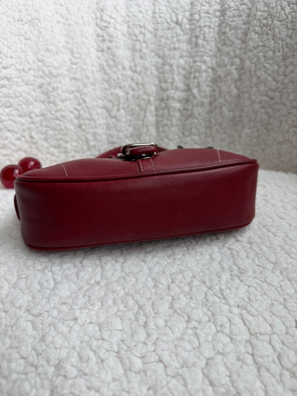 Coach Demi Buckle Bag Cherry Red