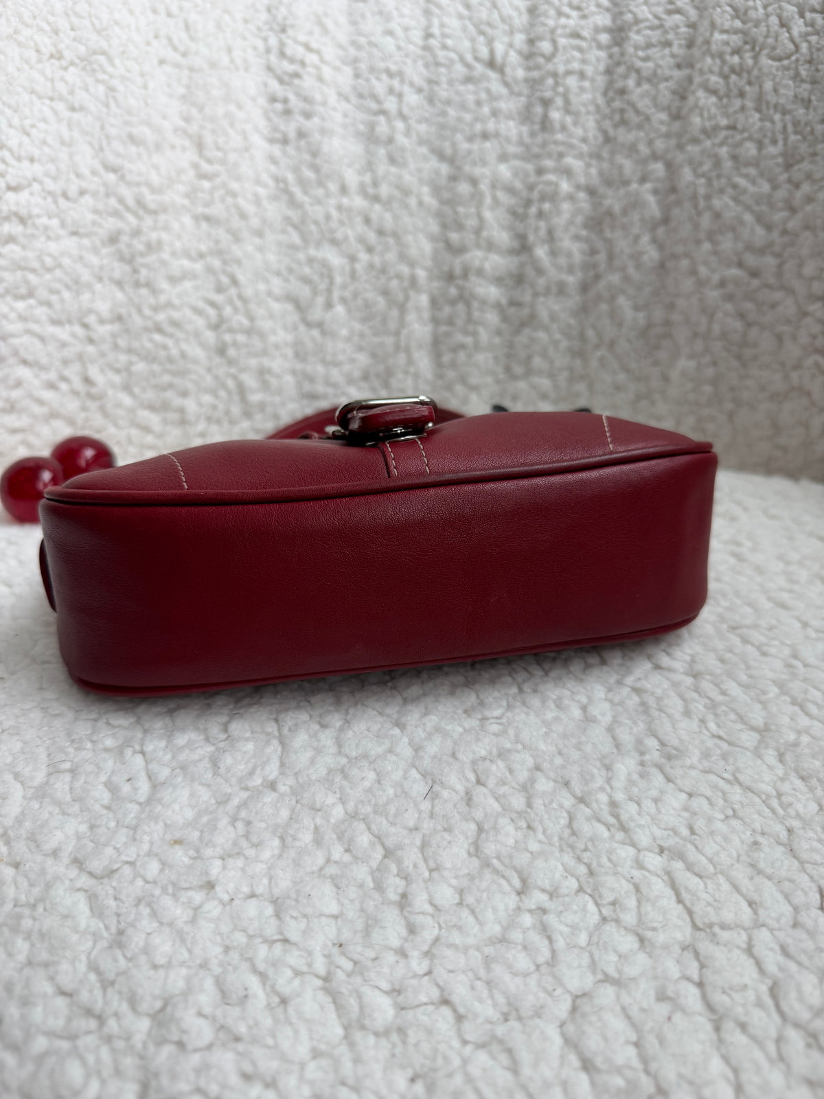 Coach Demi Buckle Bag Cherry Red