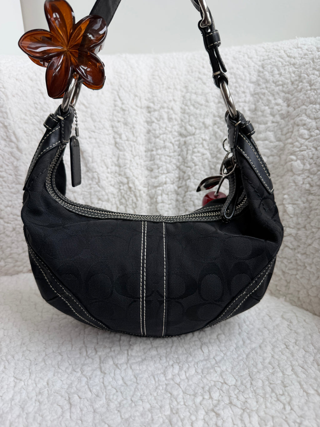 Coach Signature Black Mini Hobo