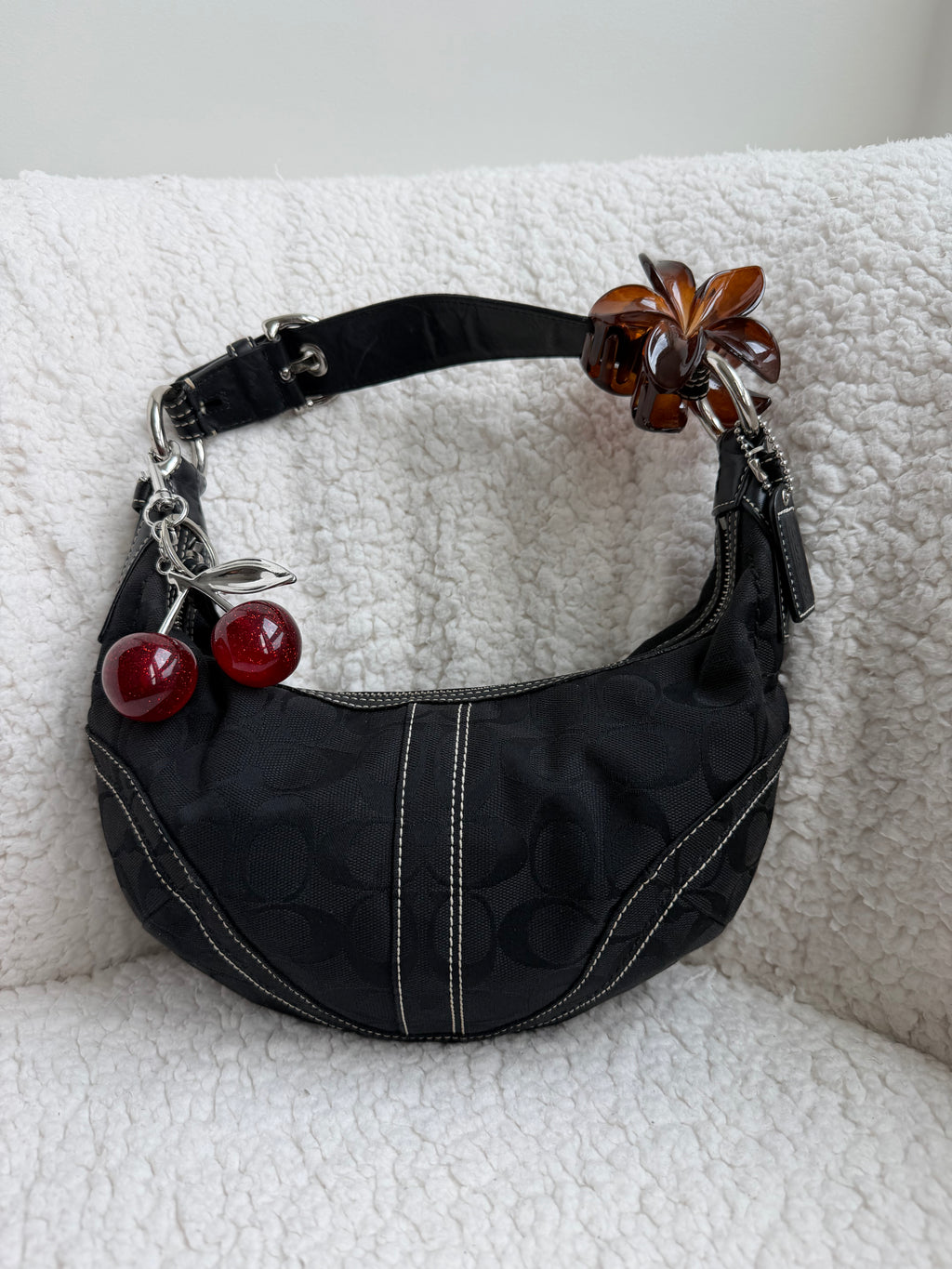 Coach Signature Black Mini Hobo