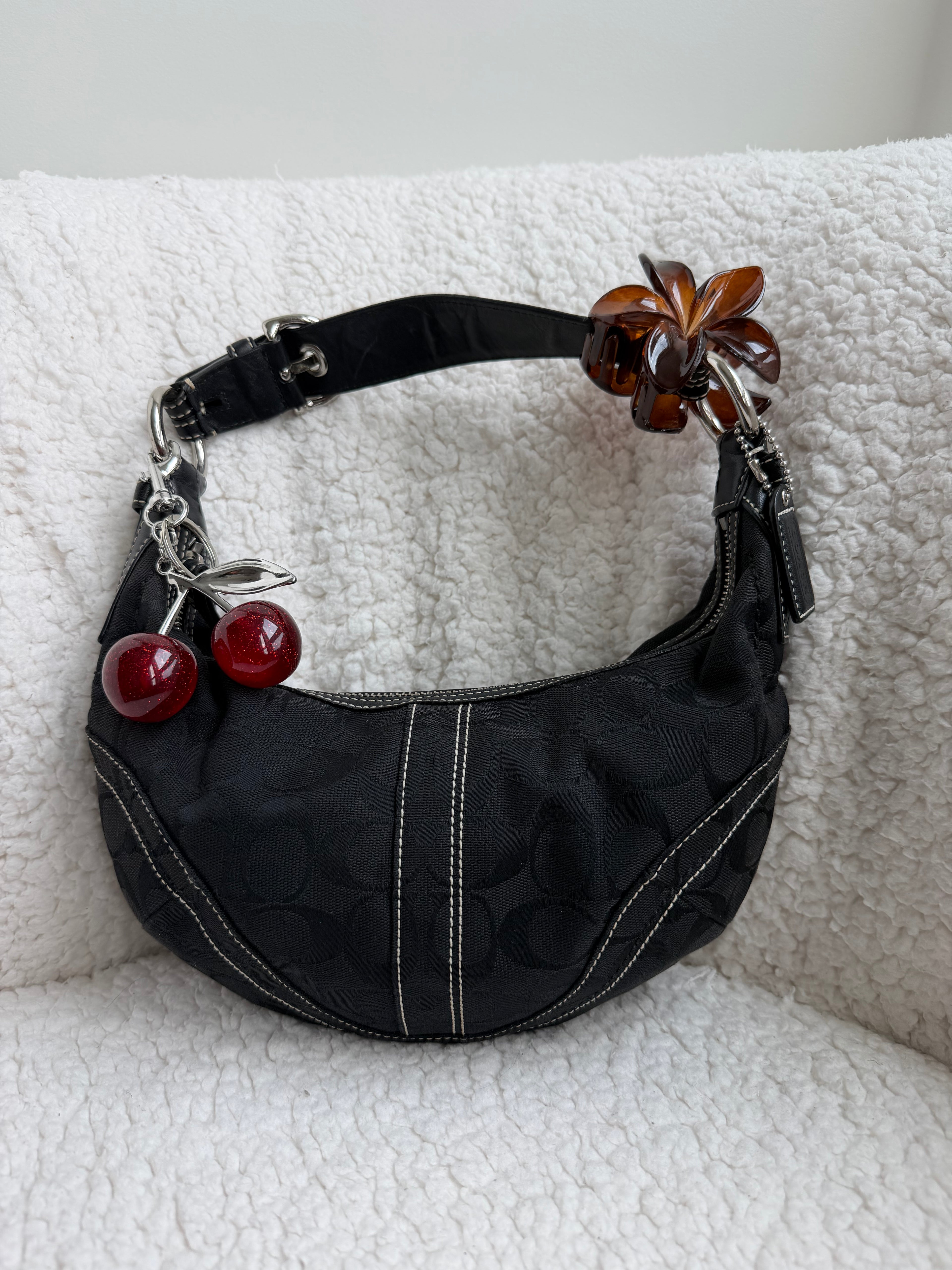 Coach Signature Black Mini Hobo