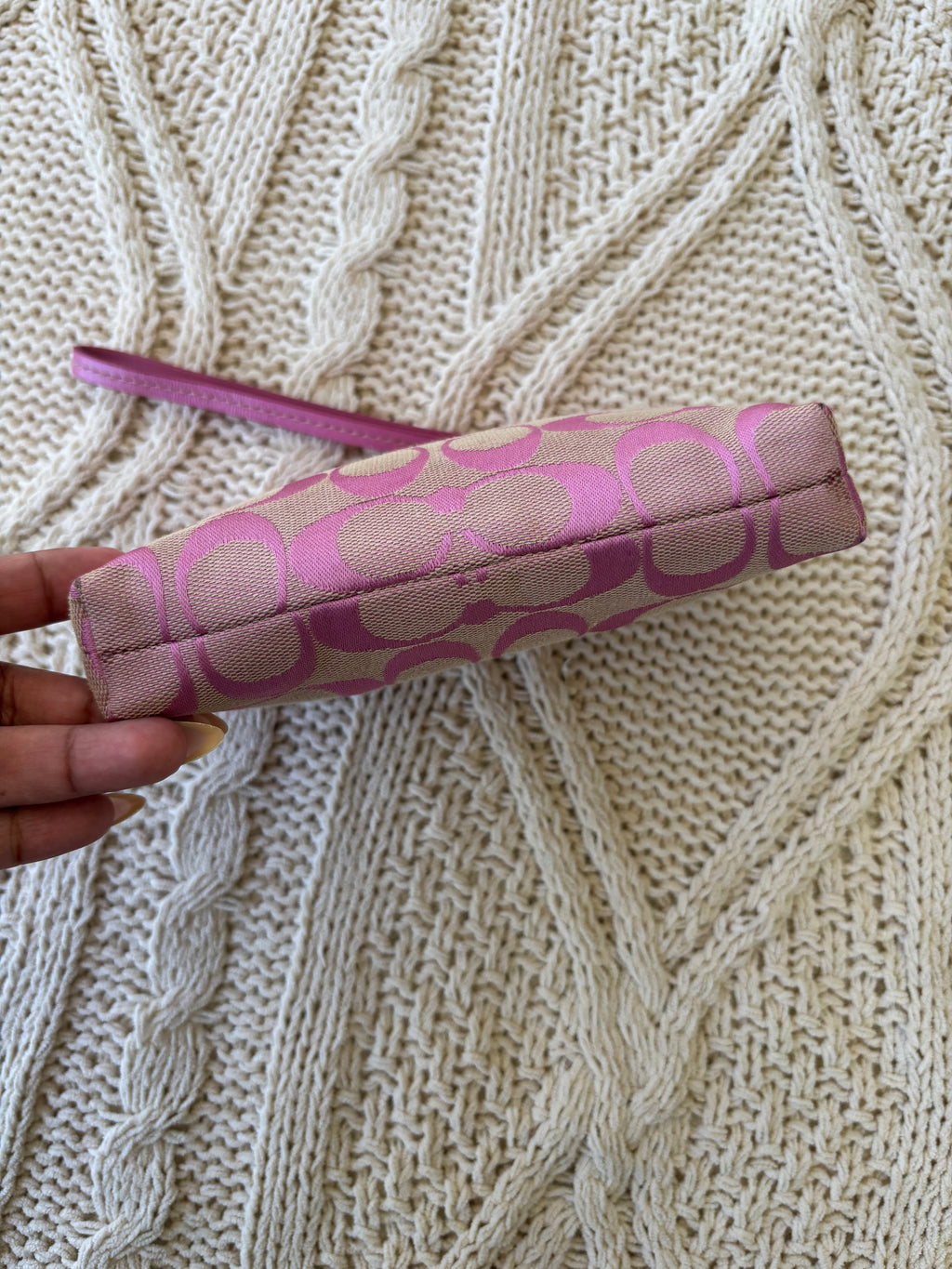 Y2K Coach Barbie Pink Signature Wristlet