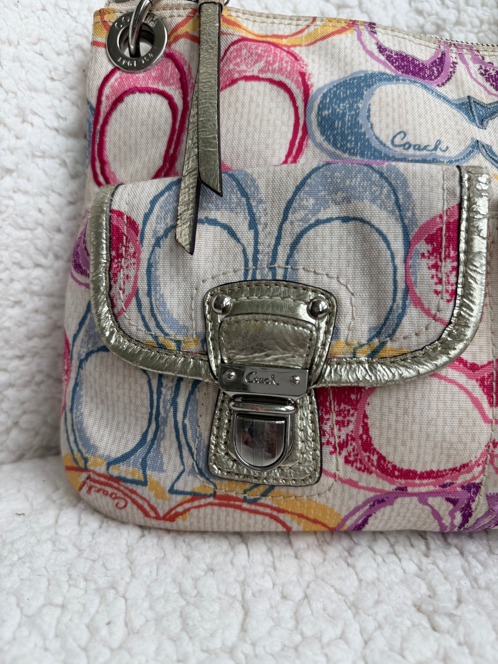 Coach Two Pocket Multicolor Bag