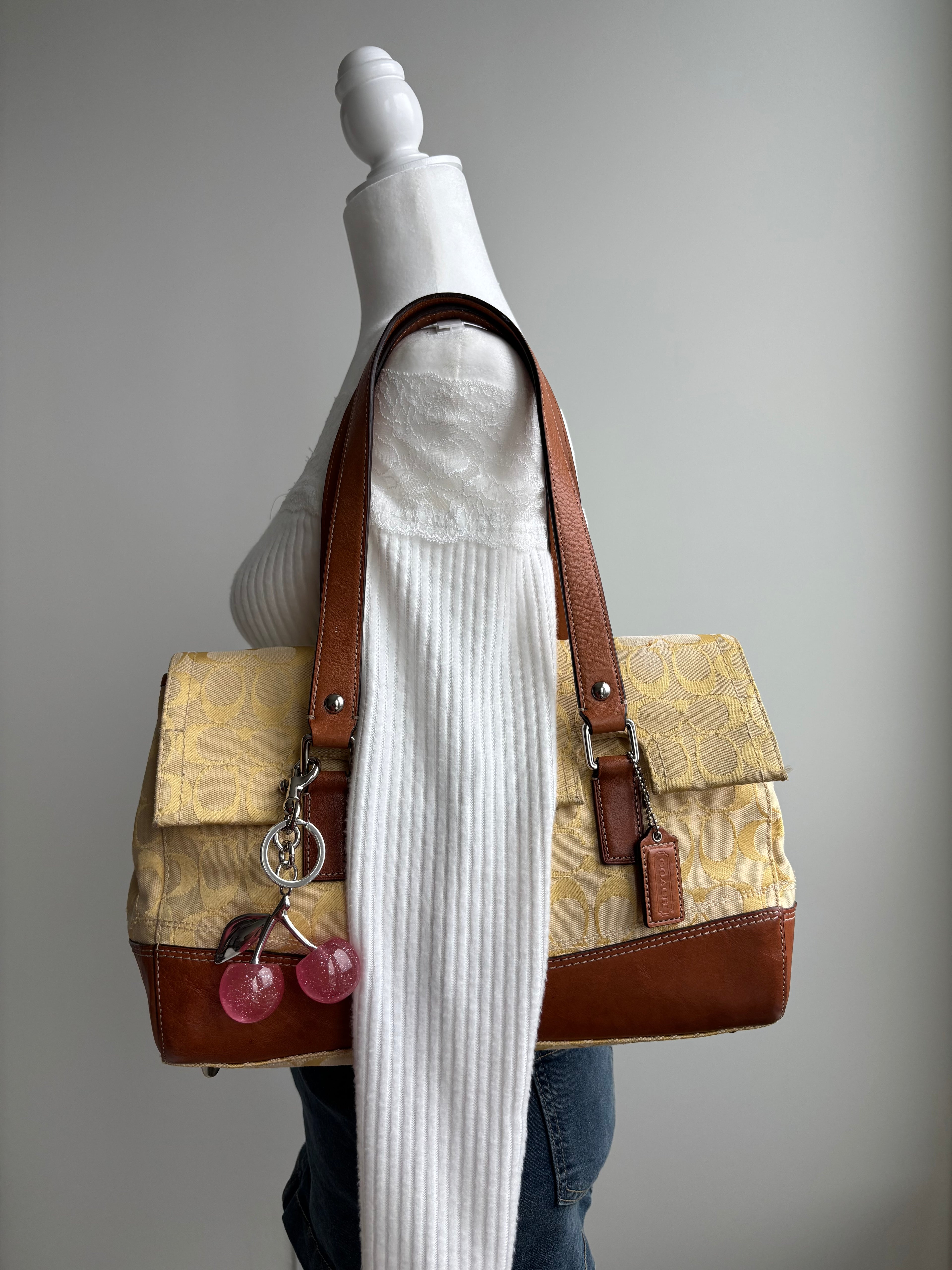 Coach Hampton Yellow Satchel