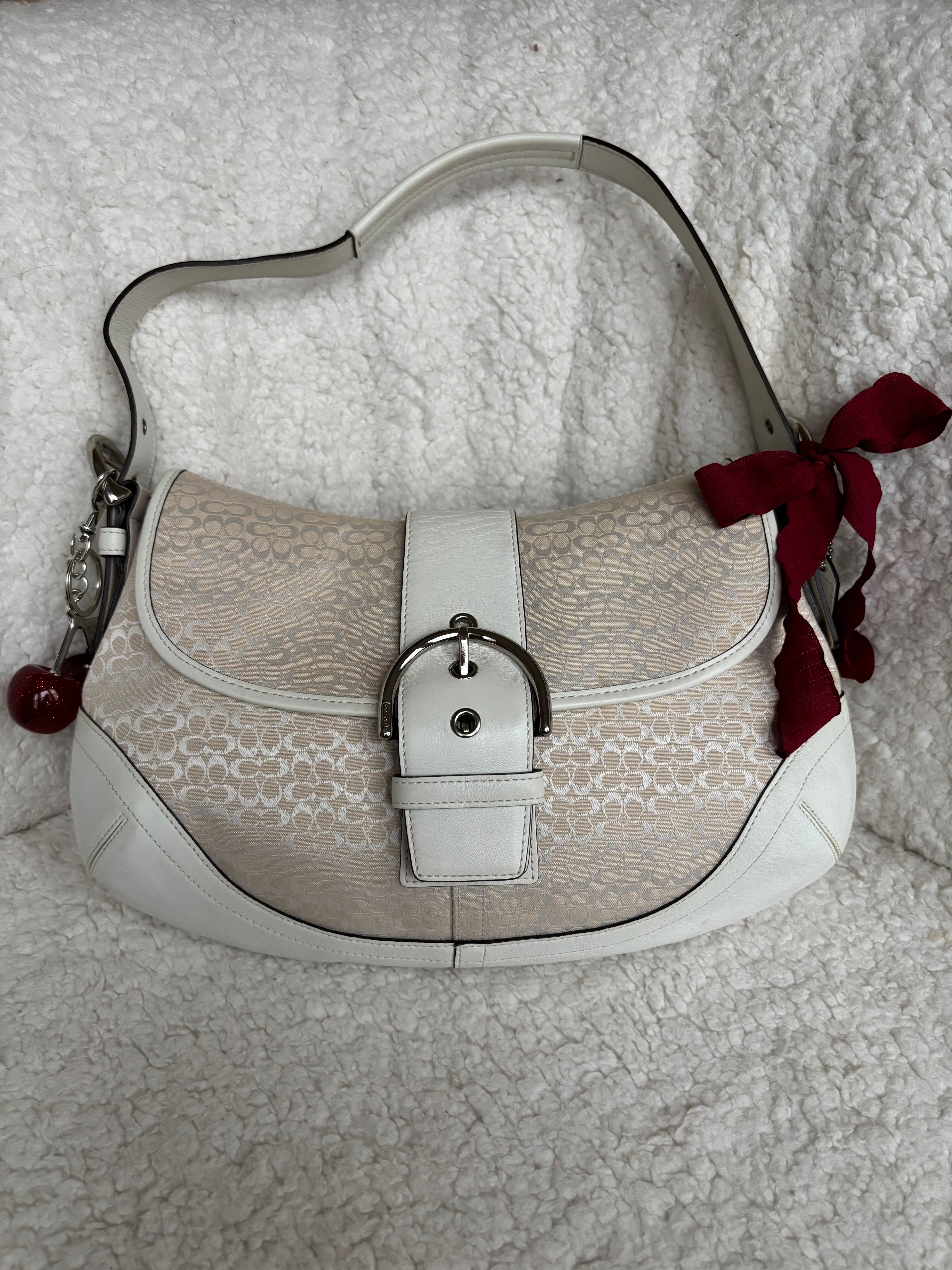 Y2K Coach Large Soho White Signature