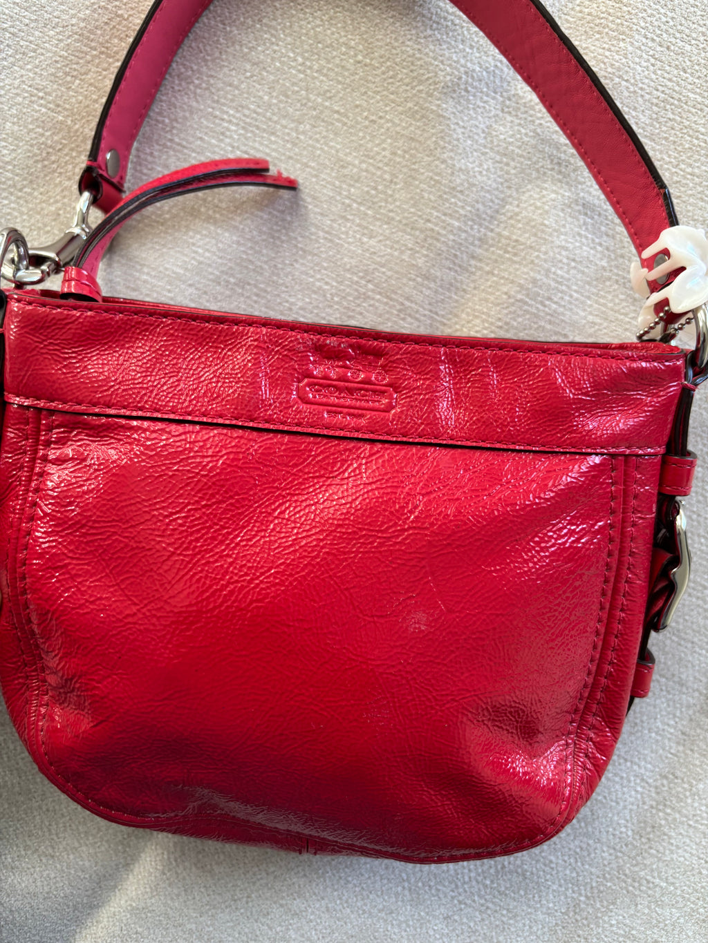 Y2K Coach Mini Zoe Red Patent Leather