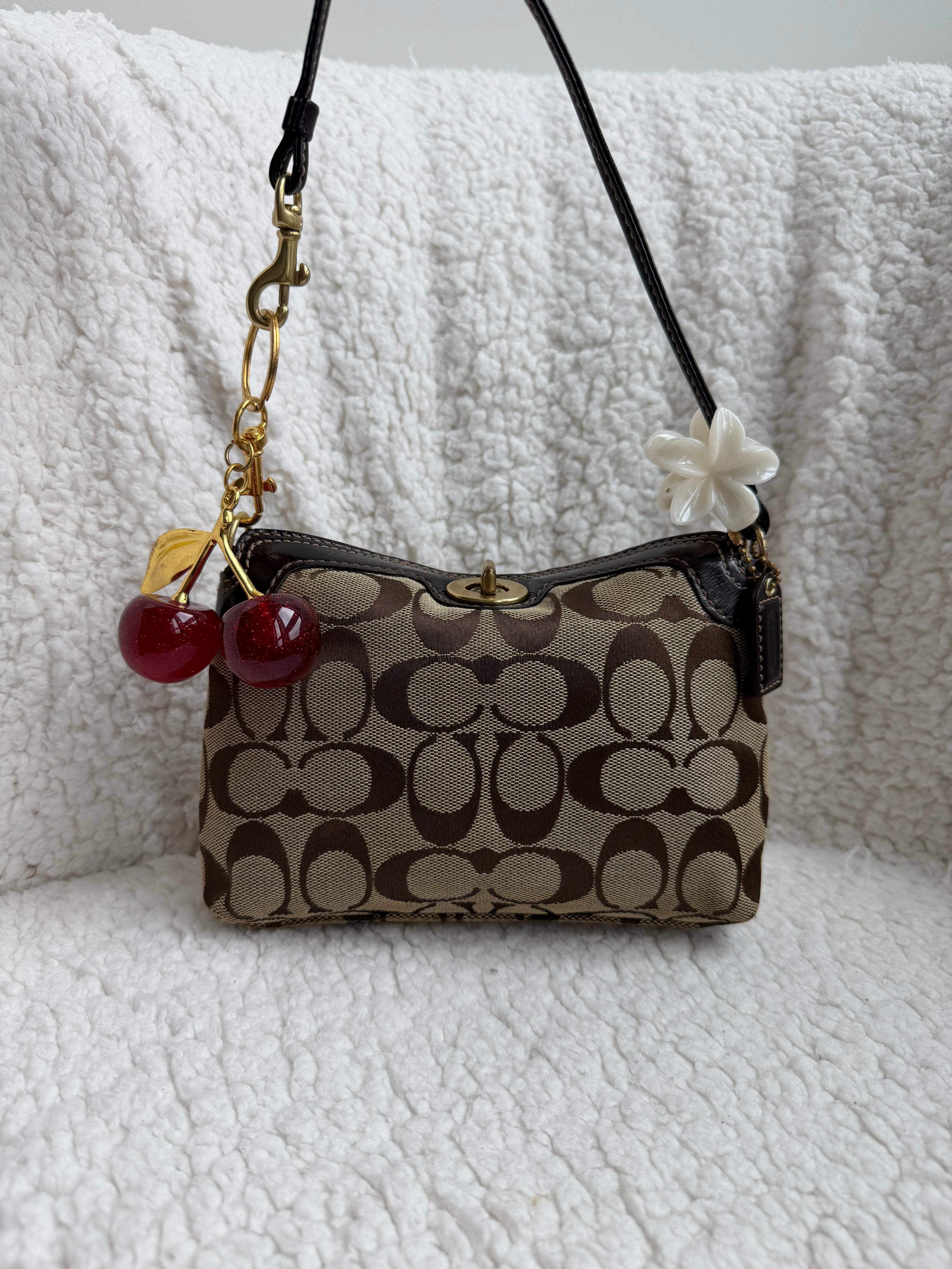 Coach Turnlock Mini Brown Bag