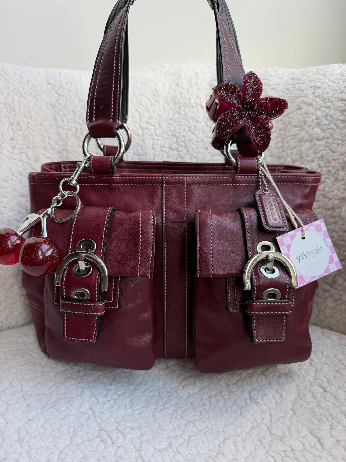 Coach 2 Pocket Small Soho Tote Red