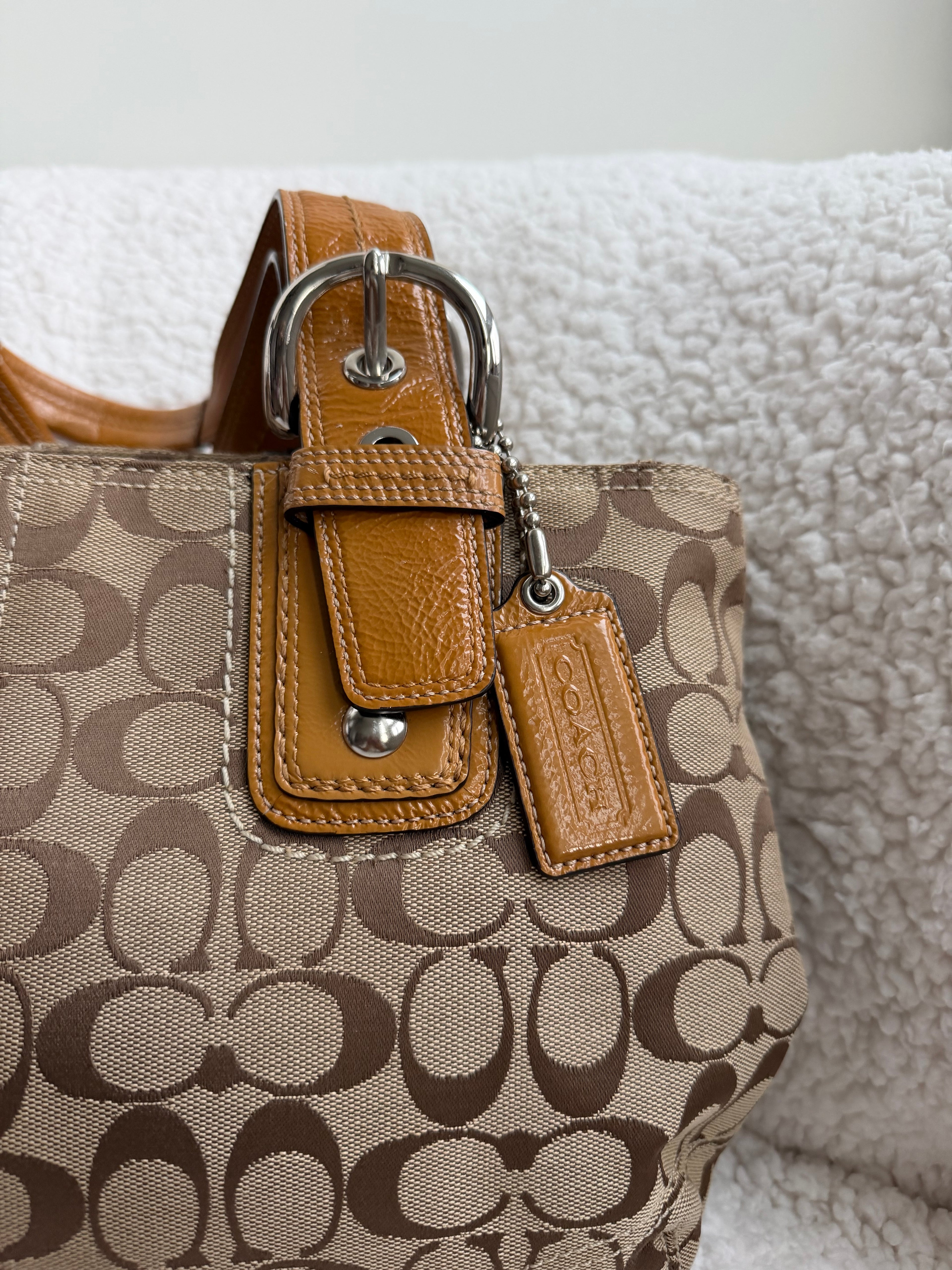 Coach Brown Signature Shoulder Bag