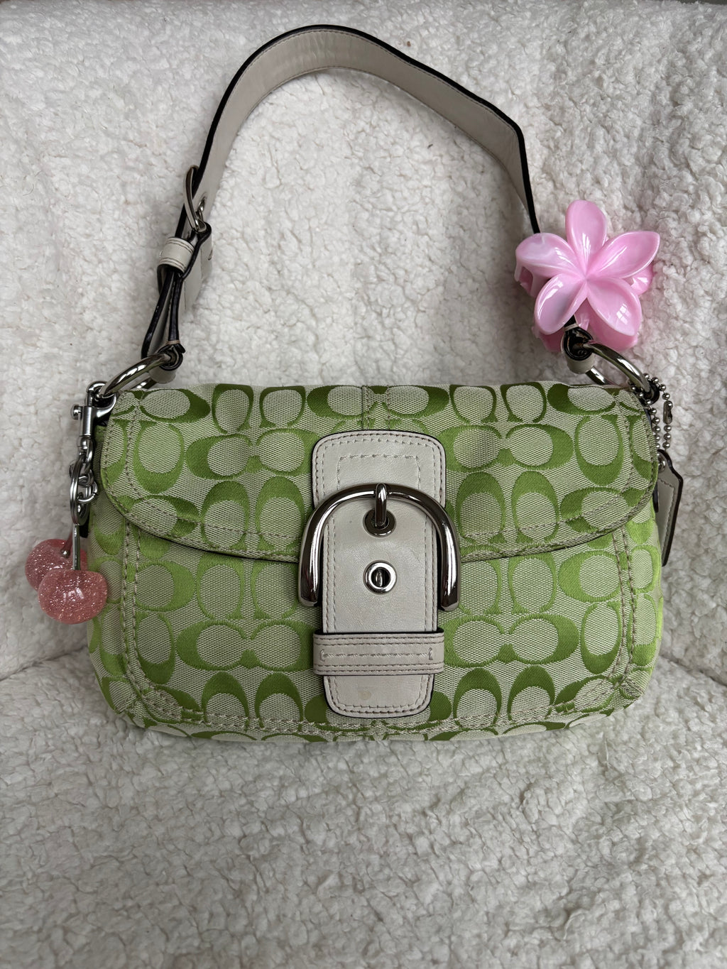 Y2K Coach Soho Green Signature