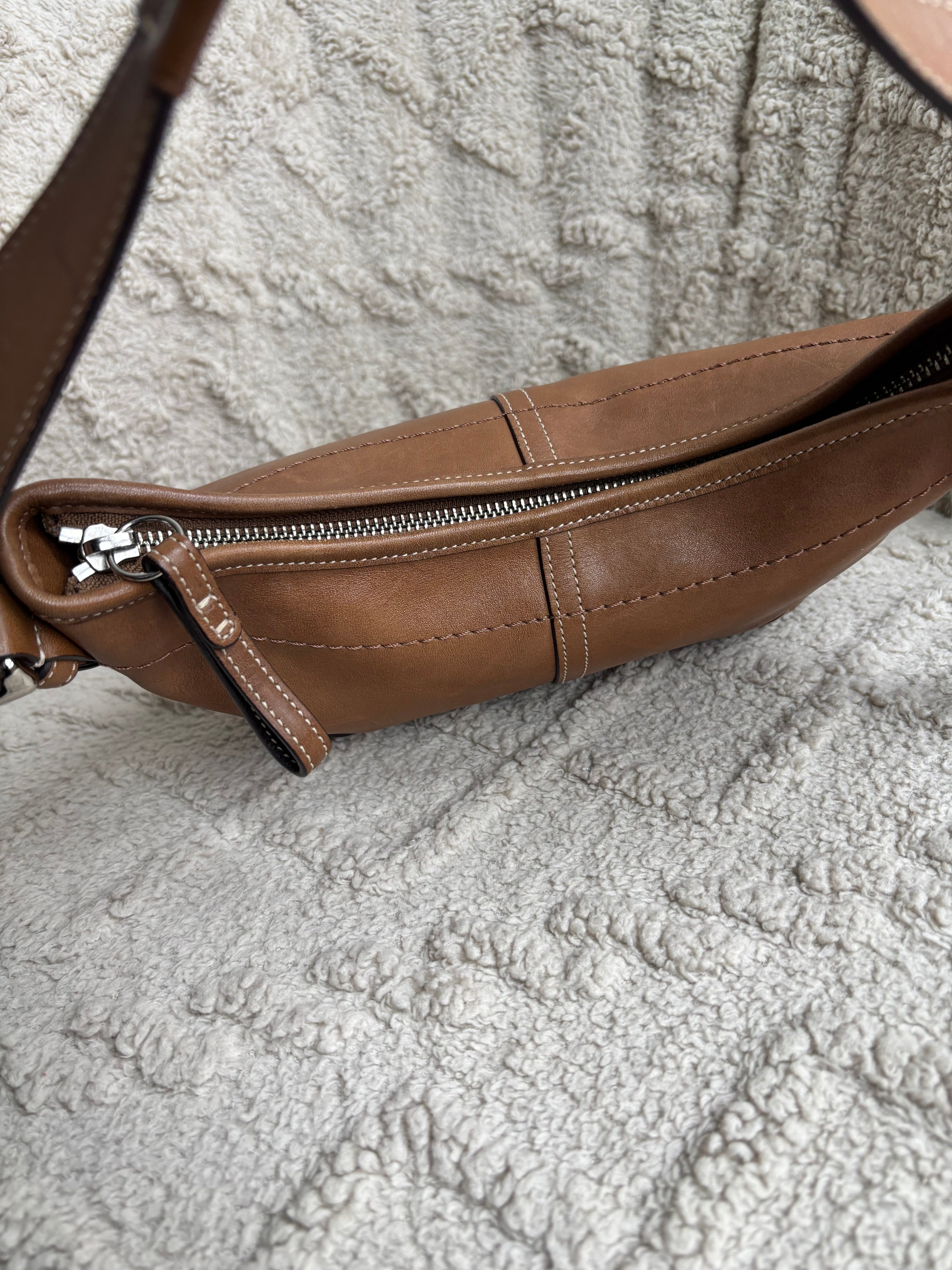 Coach Brown Leather Mini Hobo