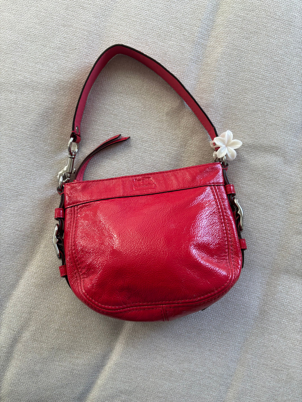 Y2K Coach Mini Zoe Red Patent Leather