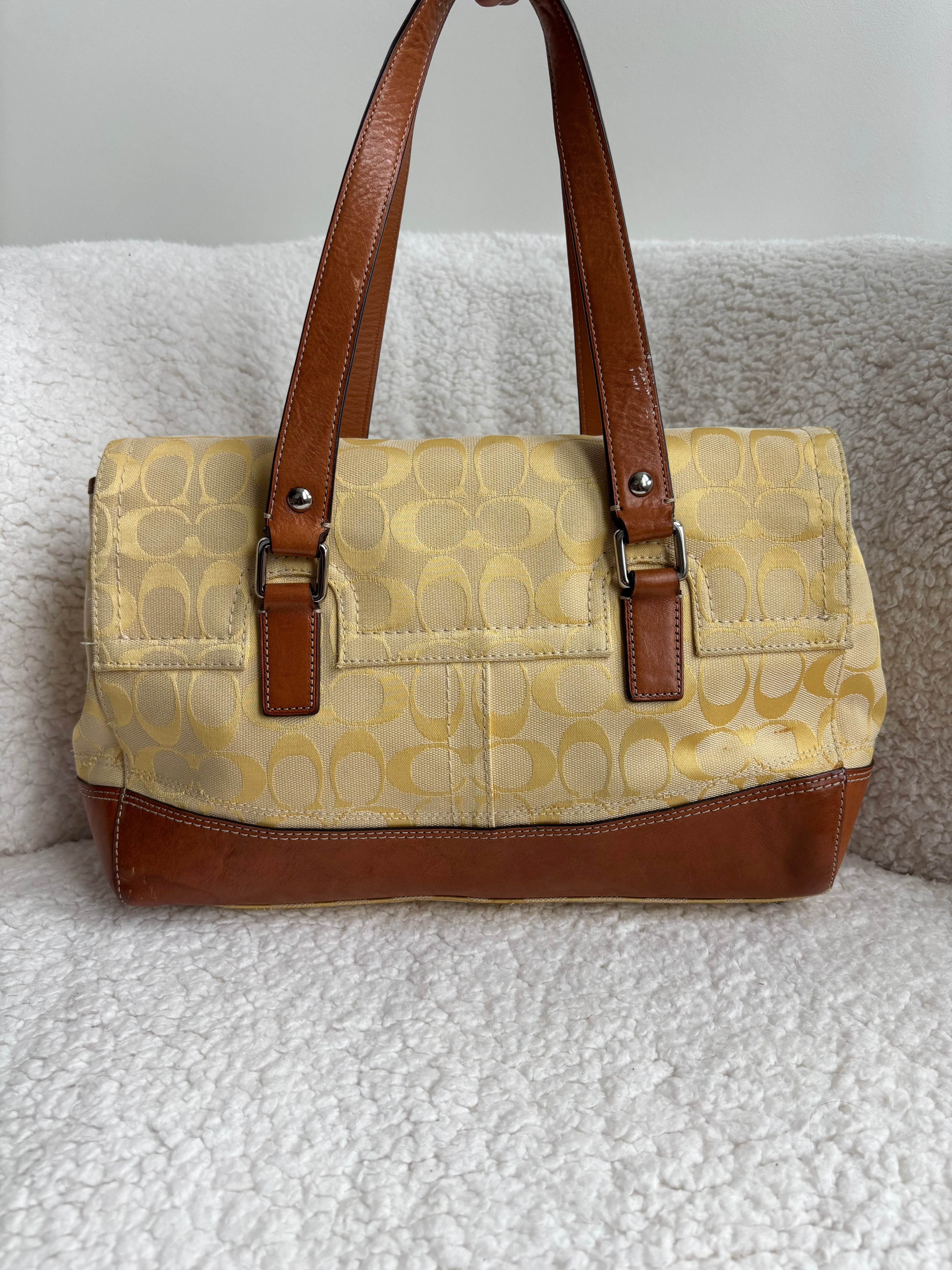 Coach Hampton Yellow Satchel