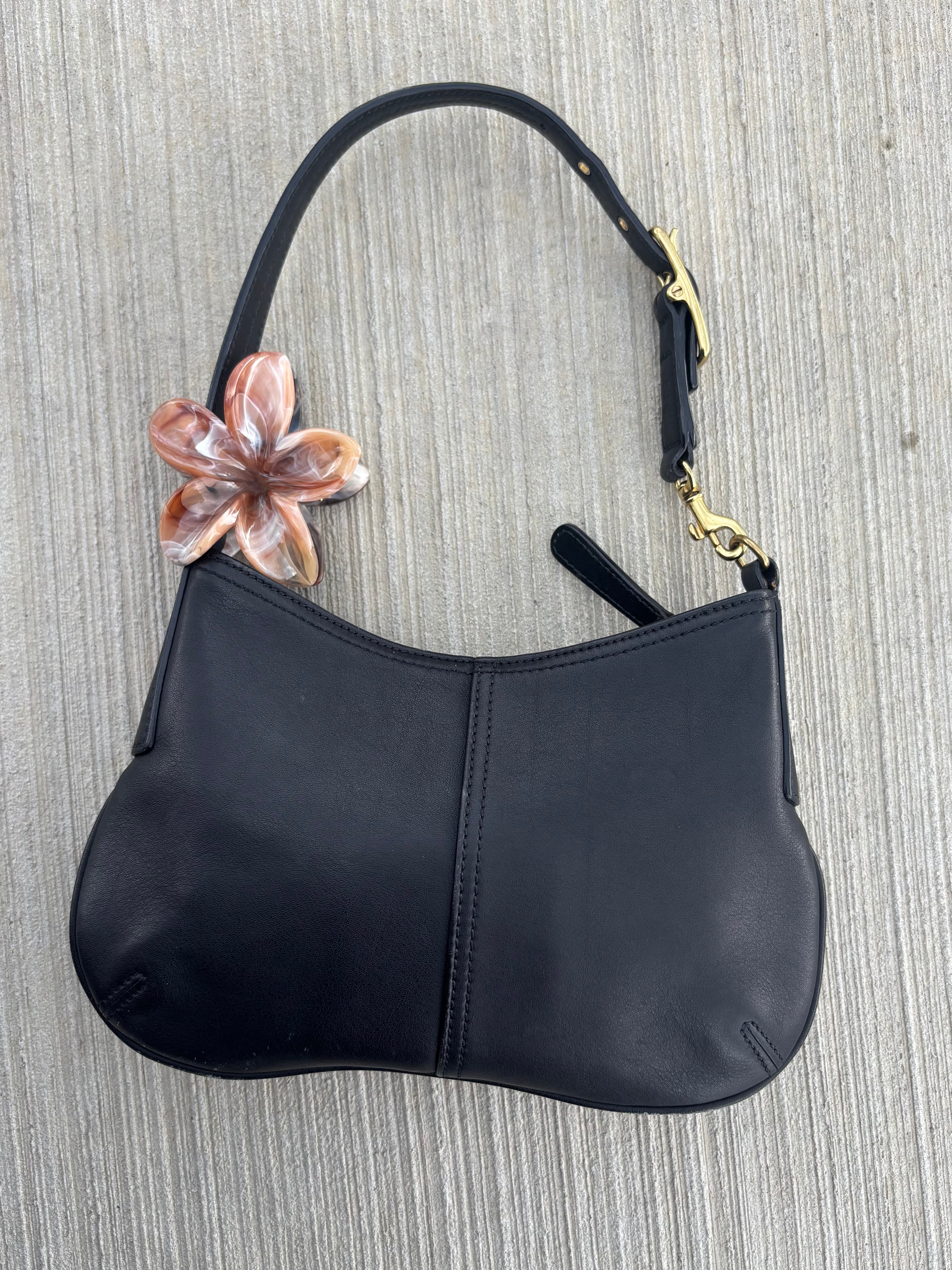 Y2K Coach Mini Black Leather Bag