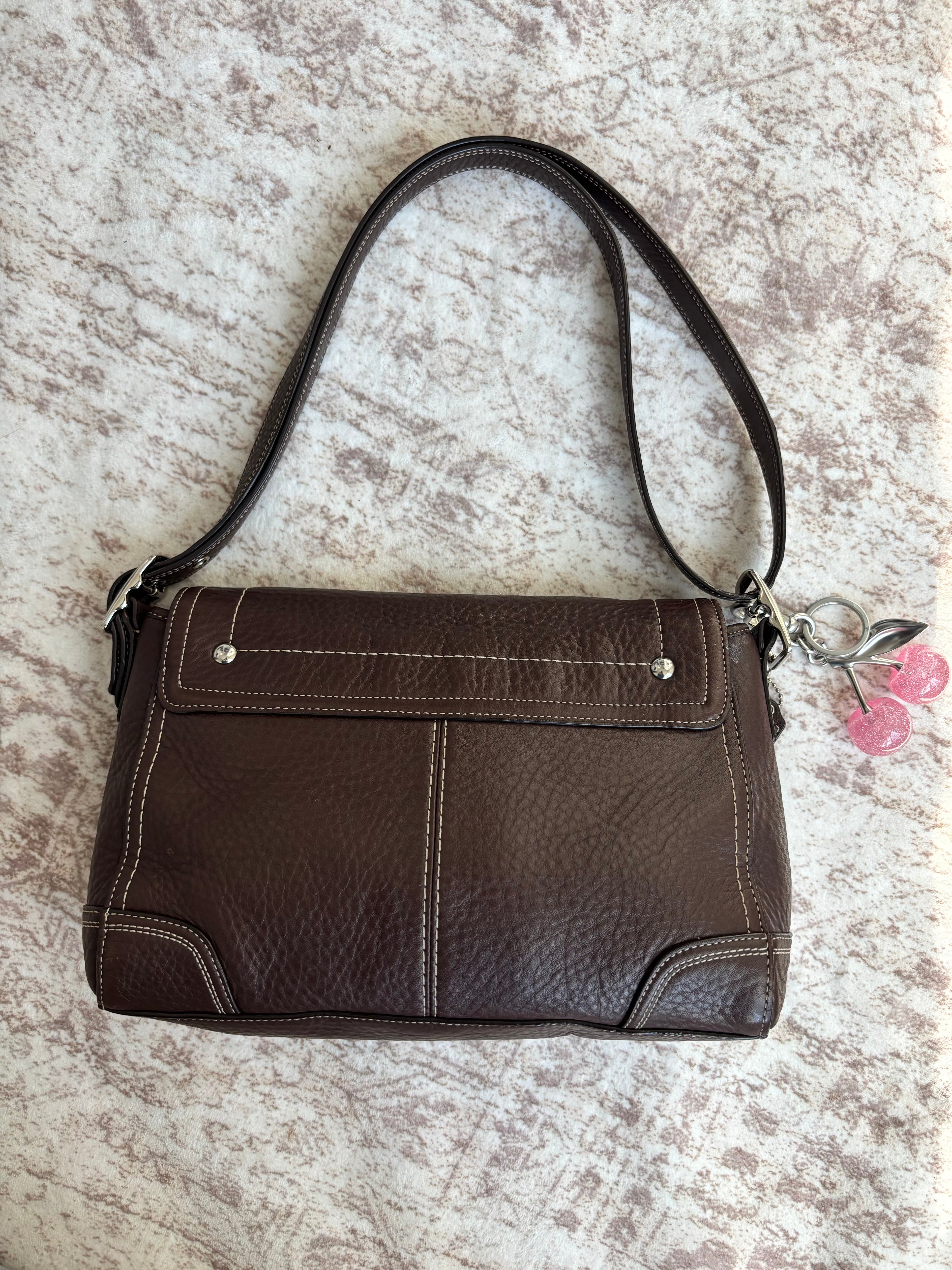 Coach Brown Leather Hampton Shoulder Bag