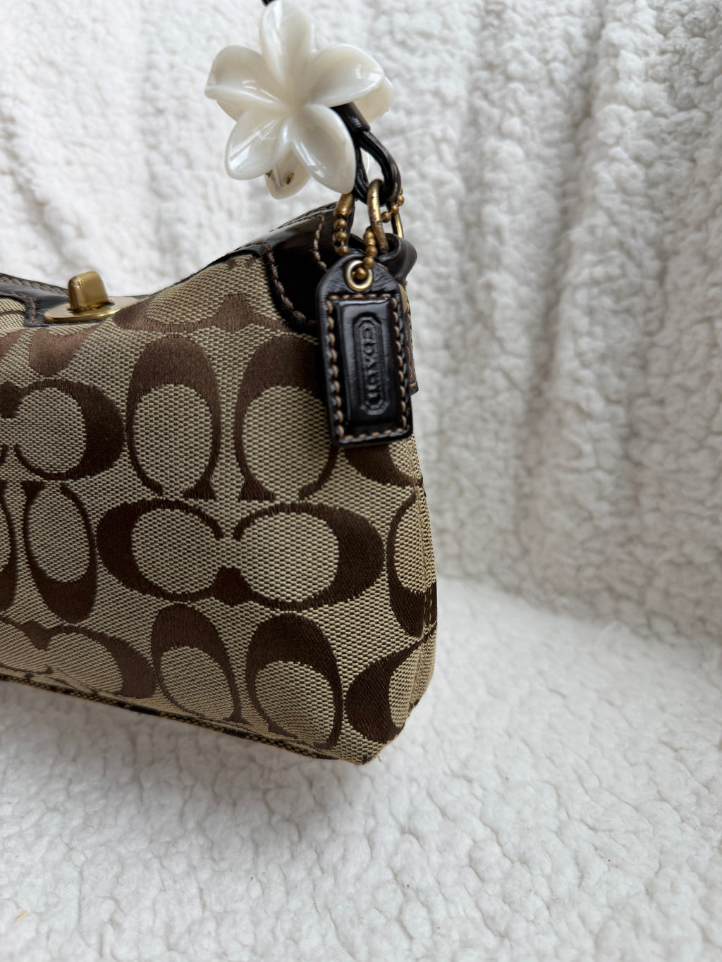 Coach Turnlock Mini Brown Bag
