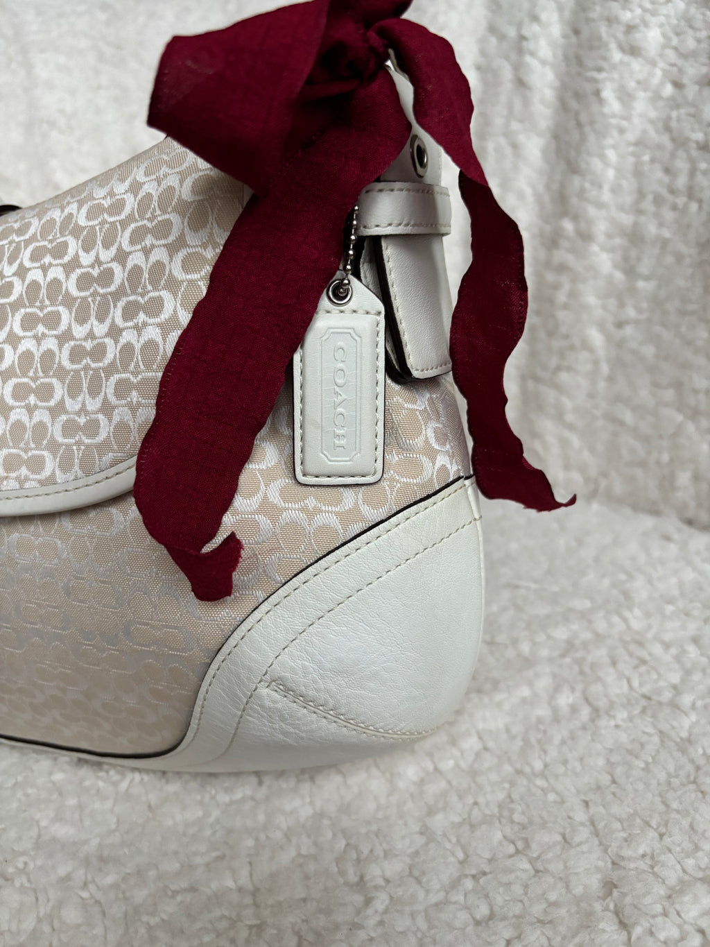 Y2K Coach Large Soho White Signature