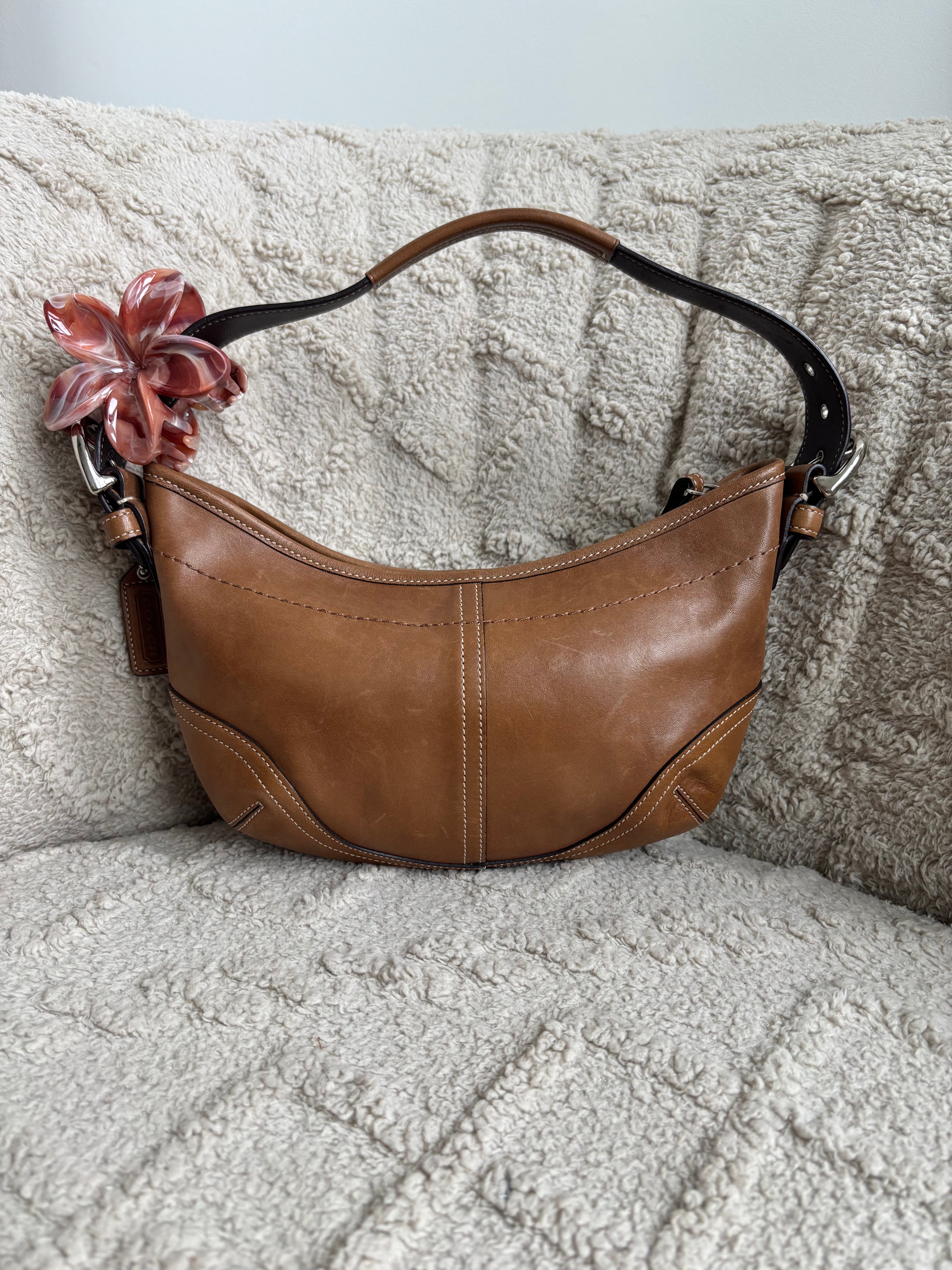 Coach Brown Leather Mini Hobo – Y2KBYALE