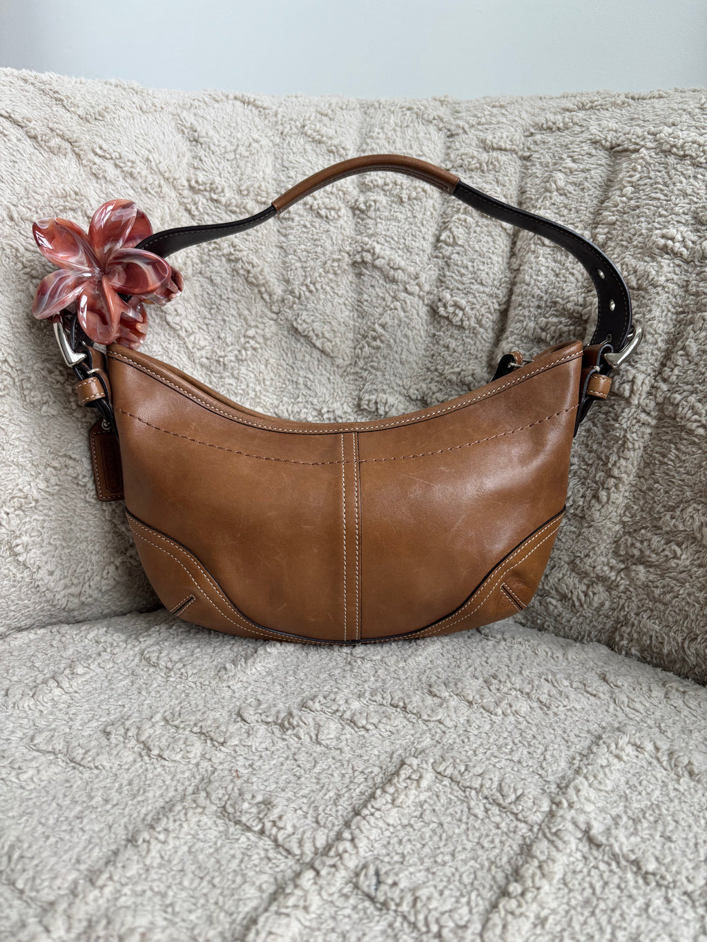 Coach Brown Leather Mini Hobo