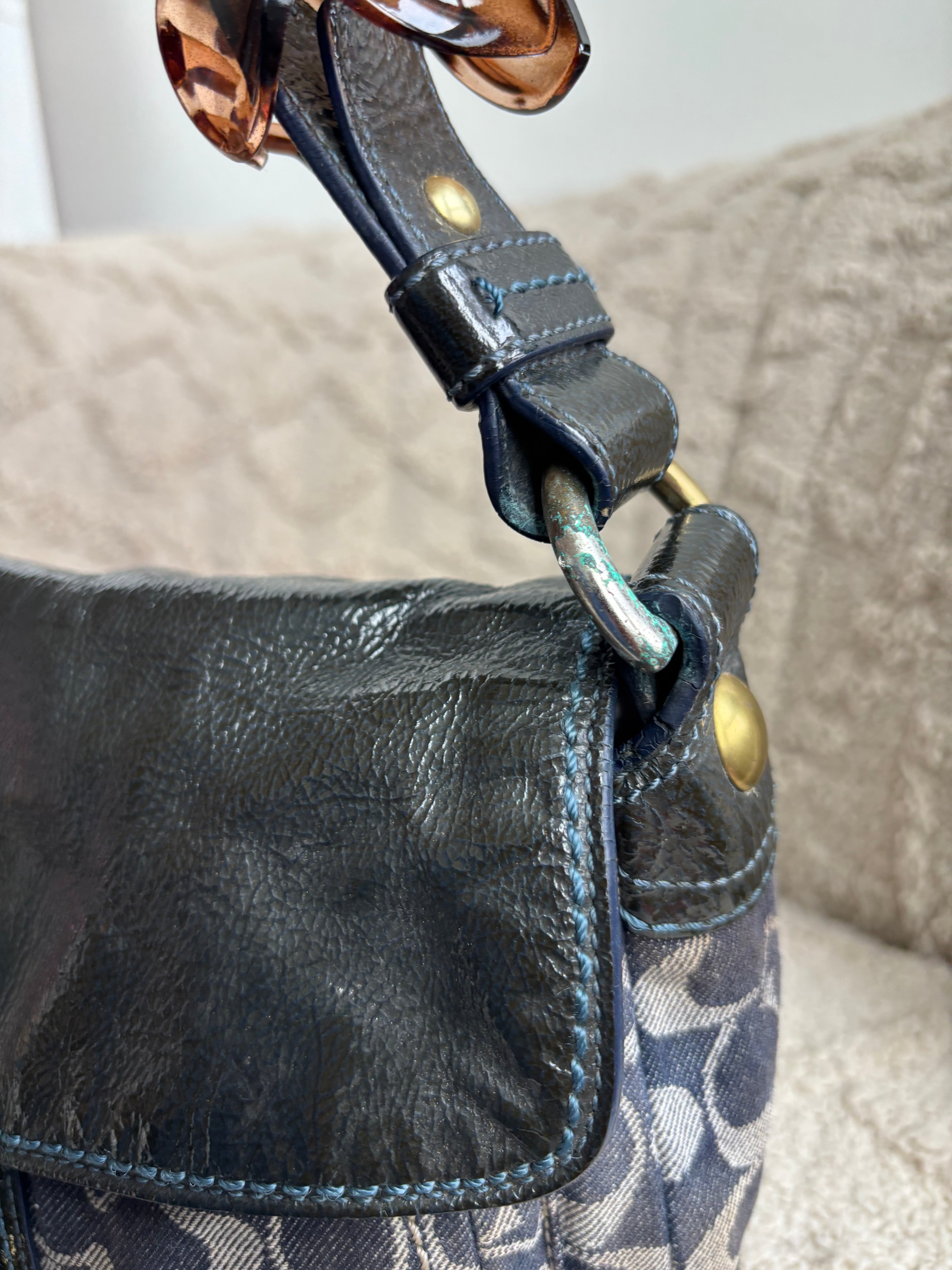 Y2K Coach Denim Soho Shoulder Bag