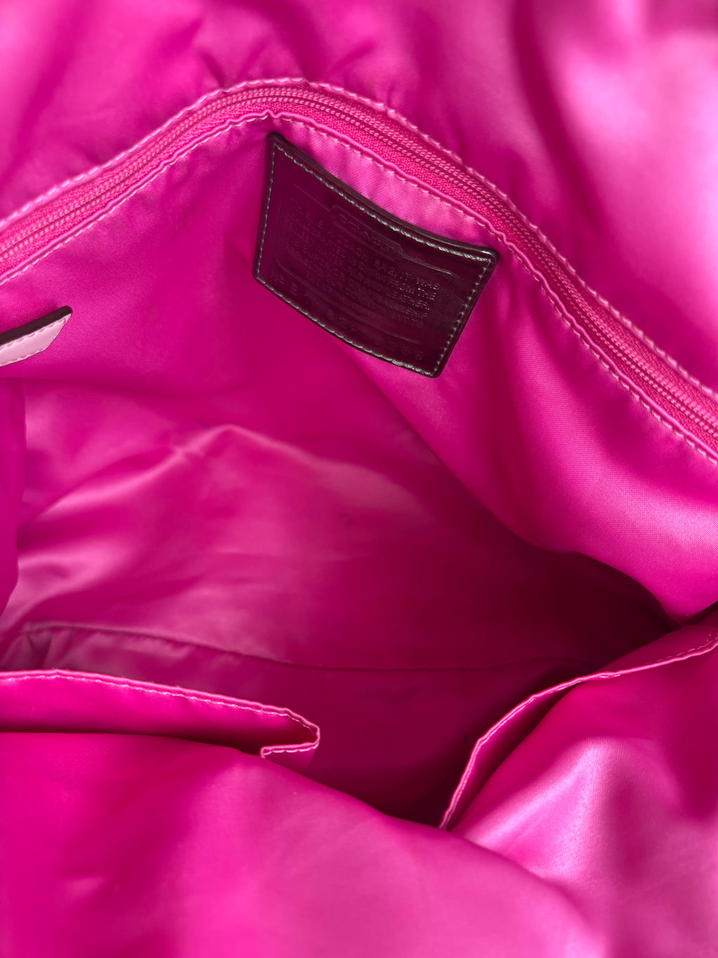 Coach Baby Pink and Brown Poppy Shoulder Bag