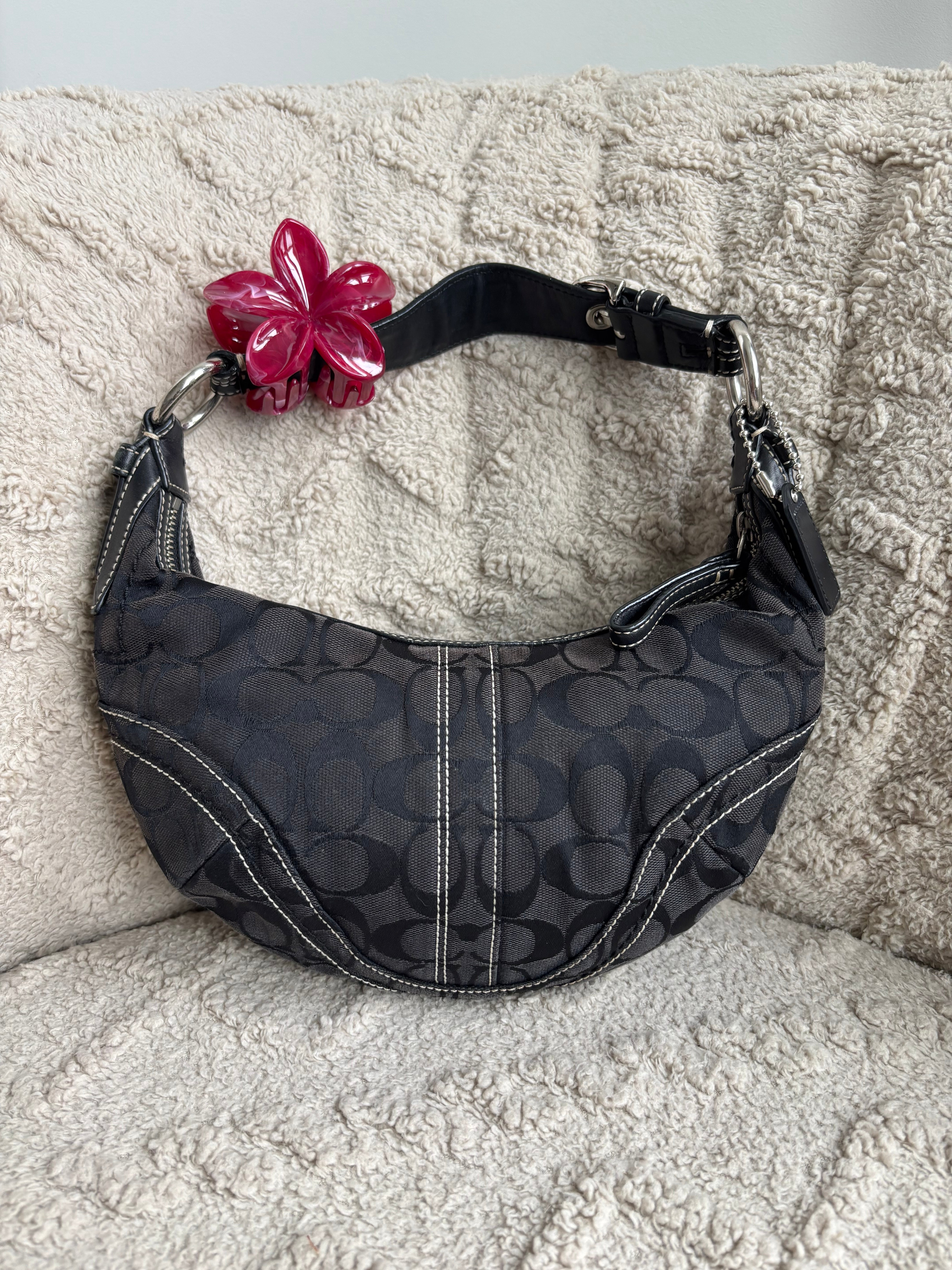 Coach Black Signature Mini Hobo – Y2KBYALE