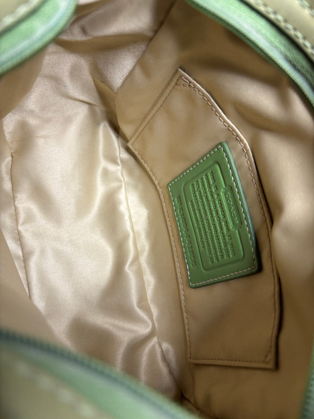 Y2K Coach Green Mini Zoe