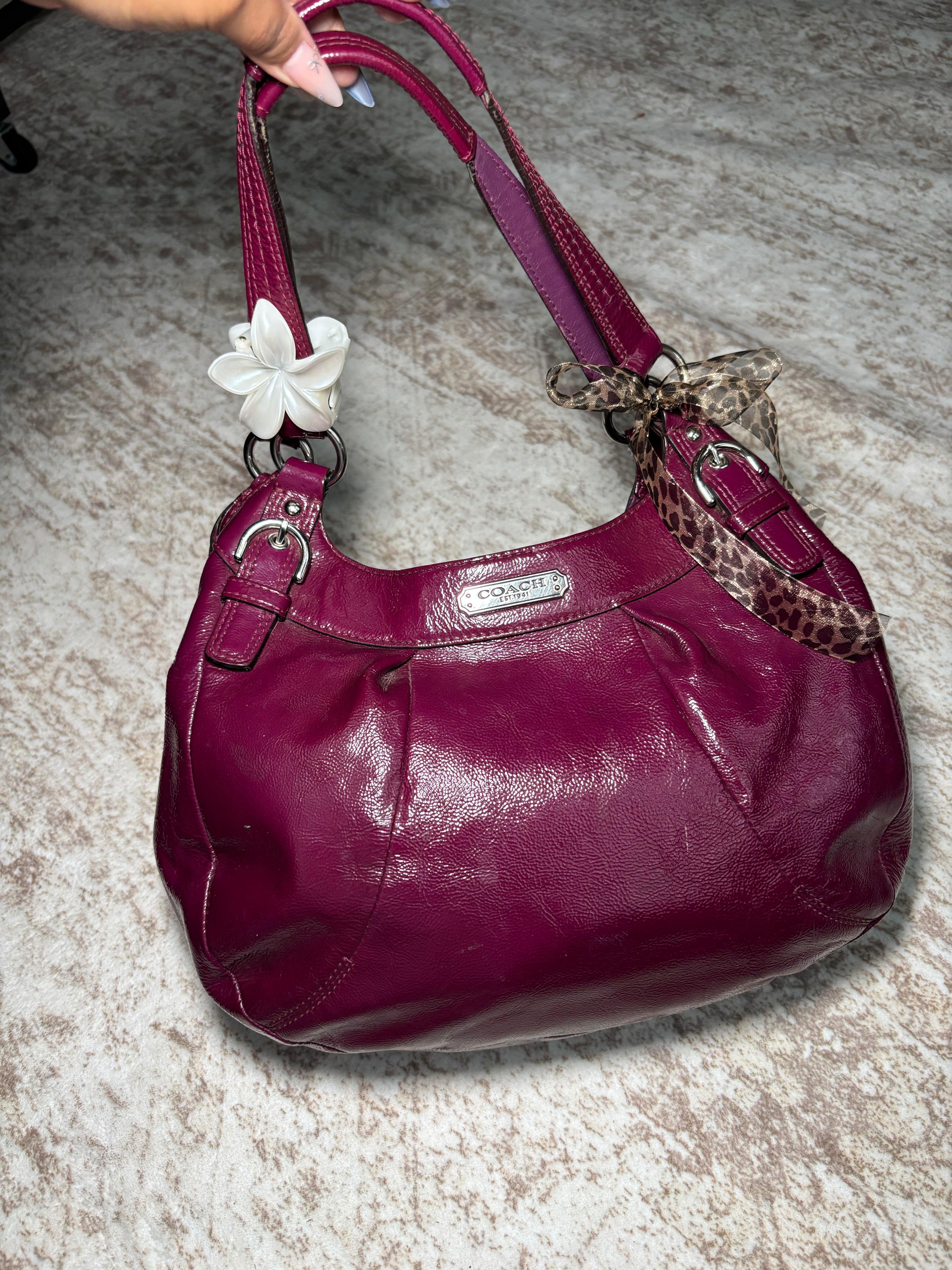 Coach Patent Leather Shoulder Bag