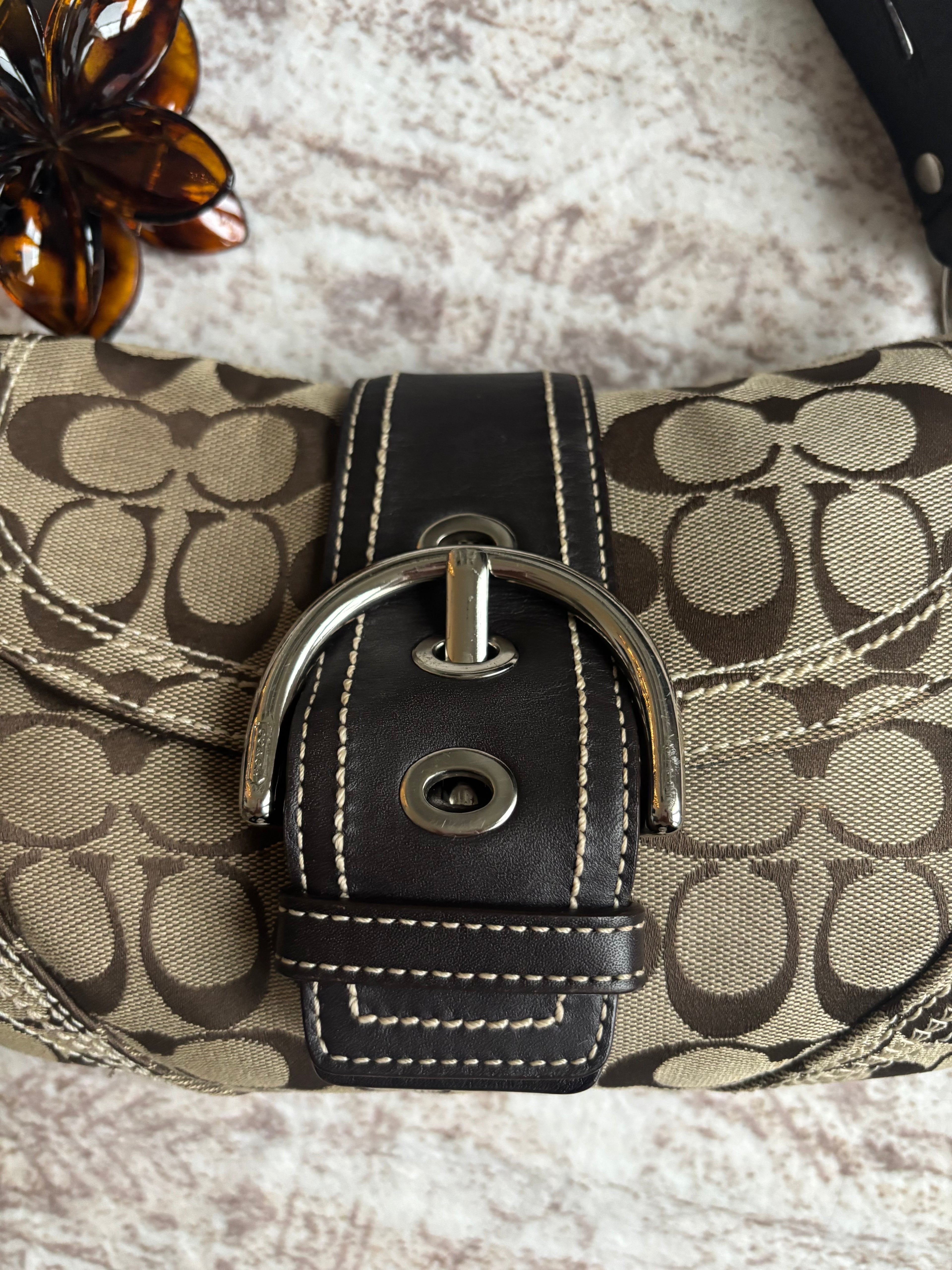 Y2K Coach Mini Soho Brown Signature