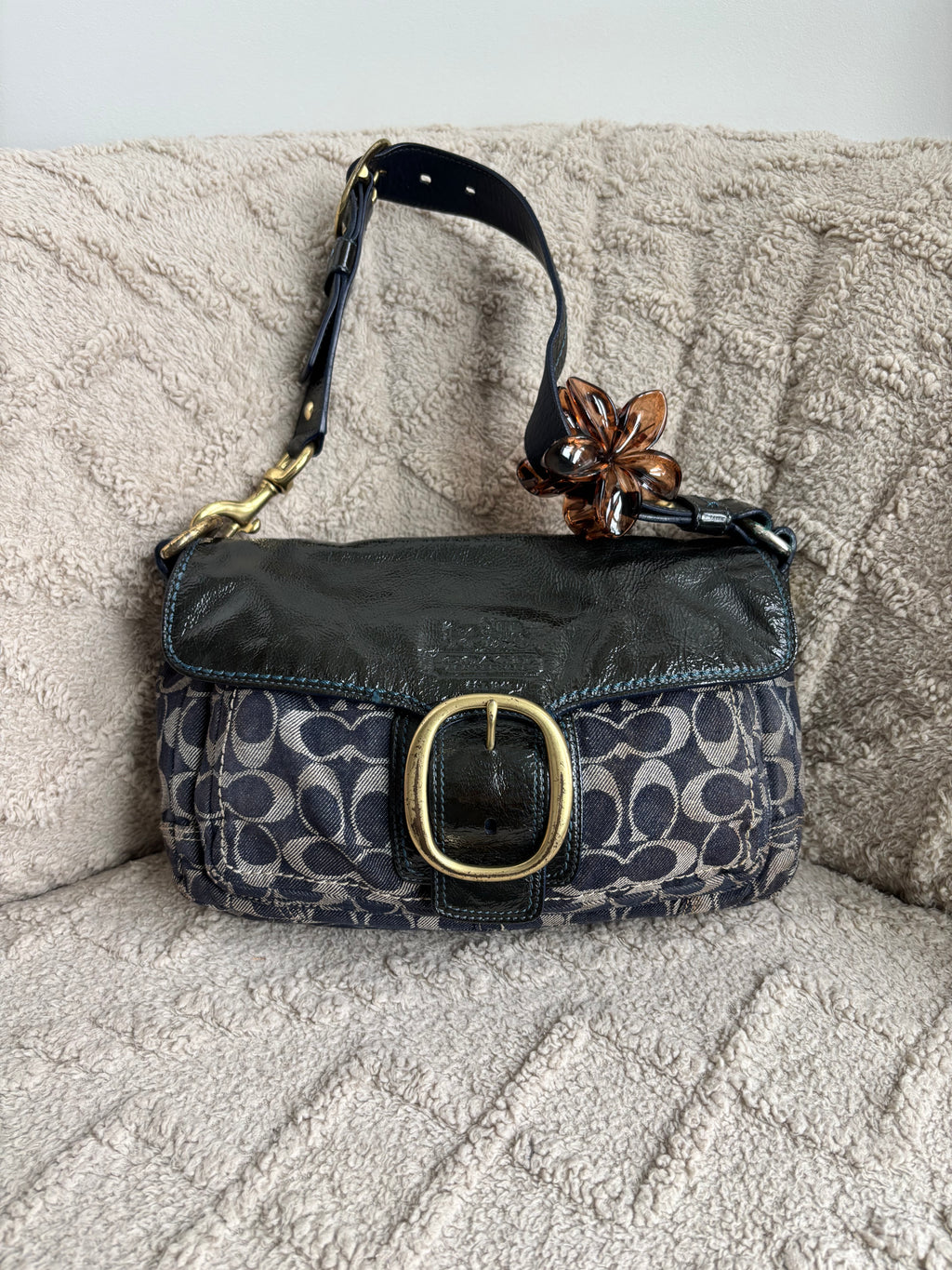 Y2K Coach Denim Soho Shoulder Bag