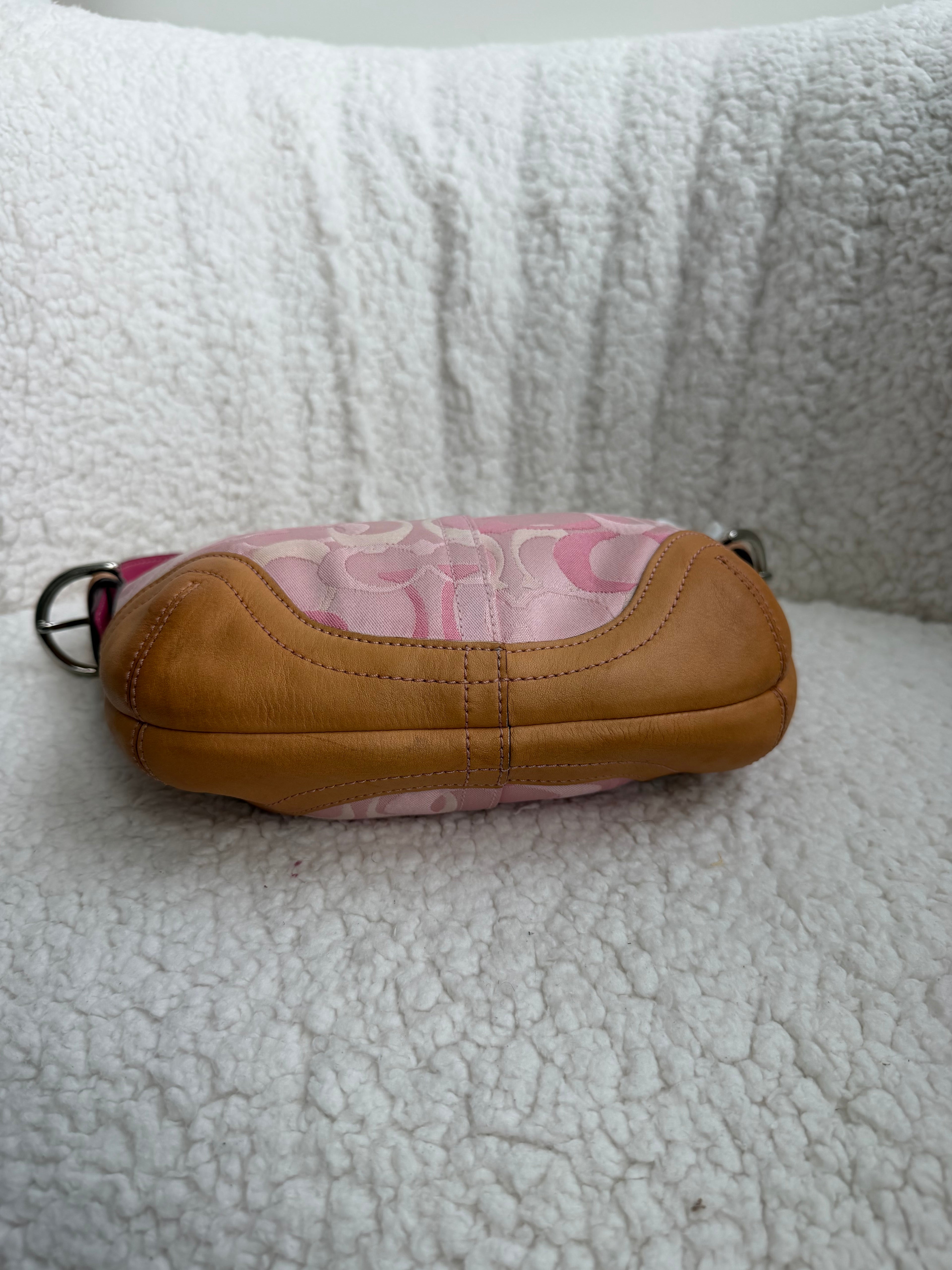 Coach Pink Optic Mini Hobo
