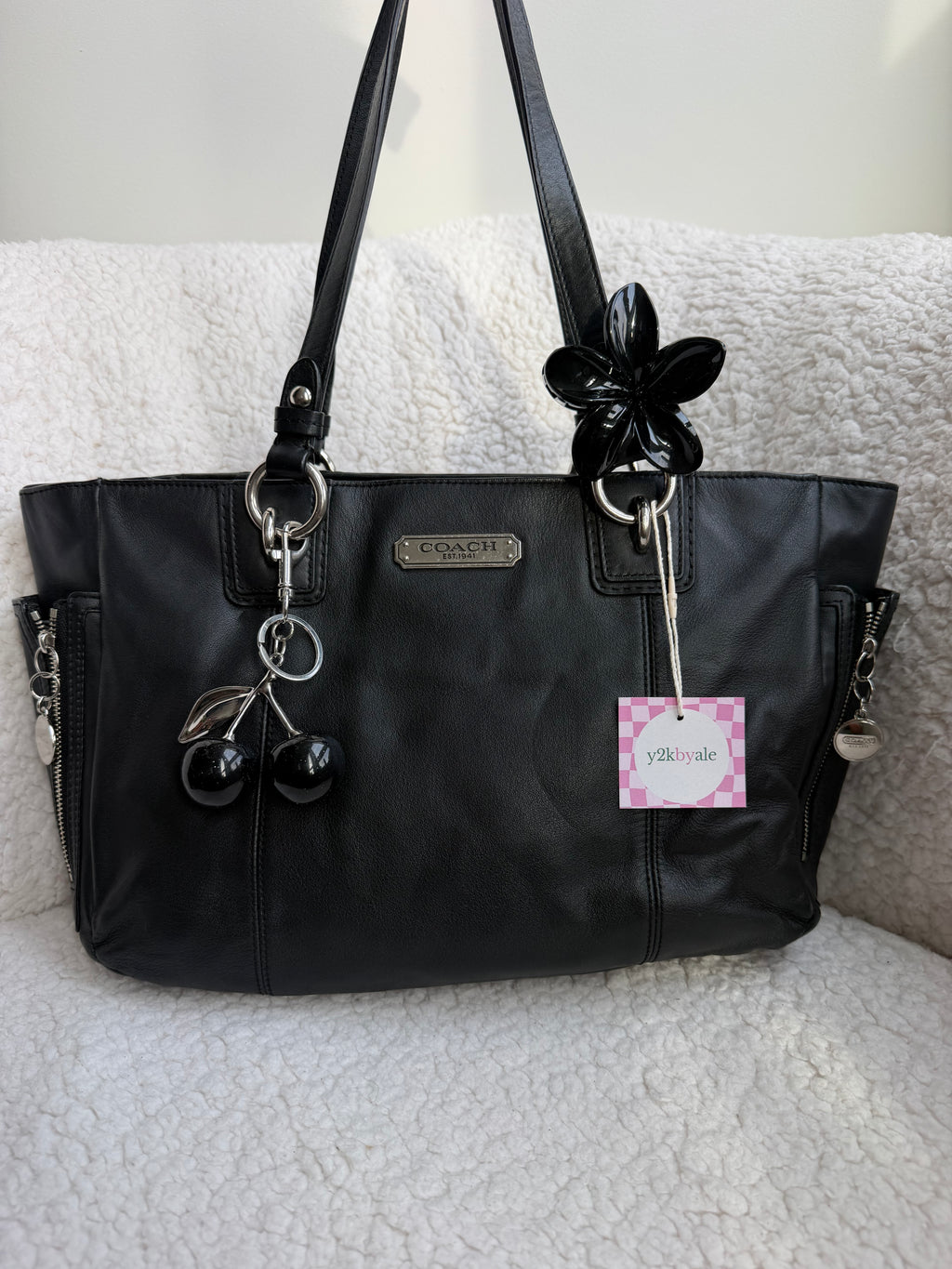 Coach Black Leather Tote