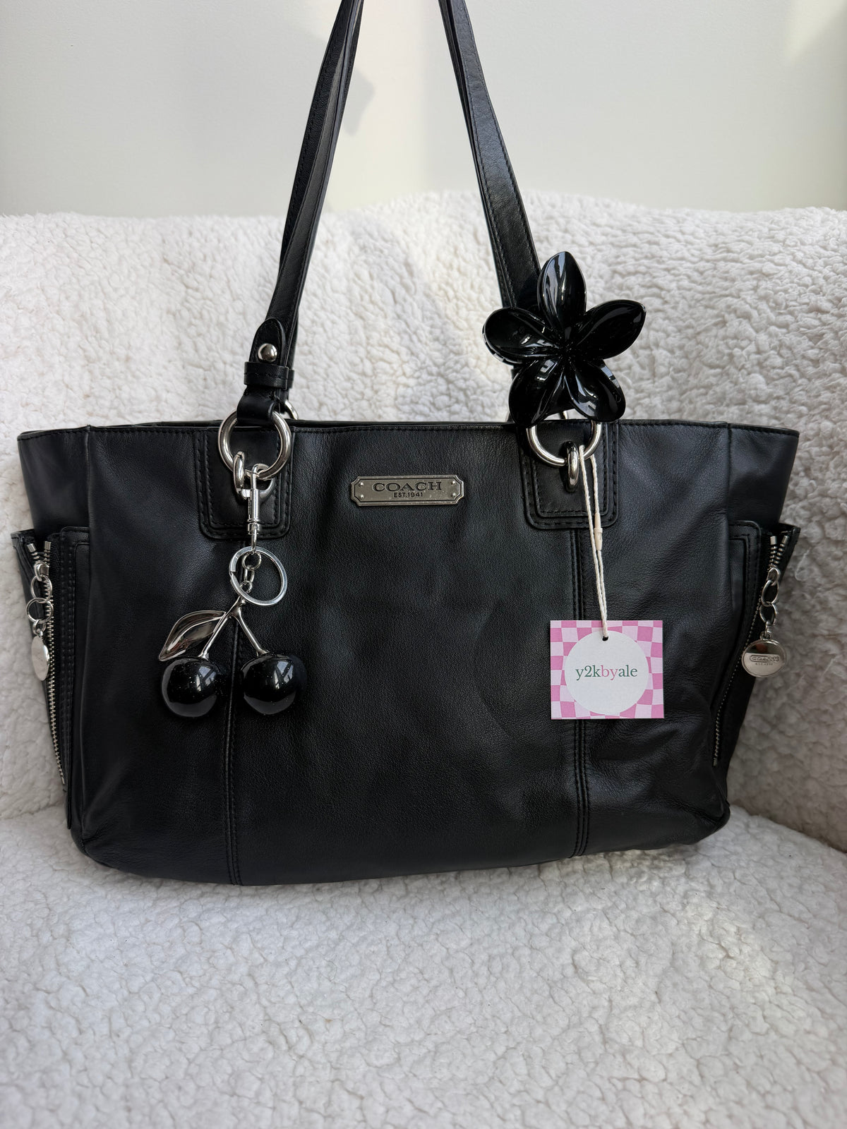 Coach Black Leather Tote