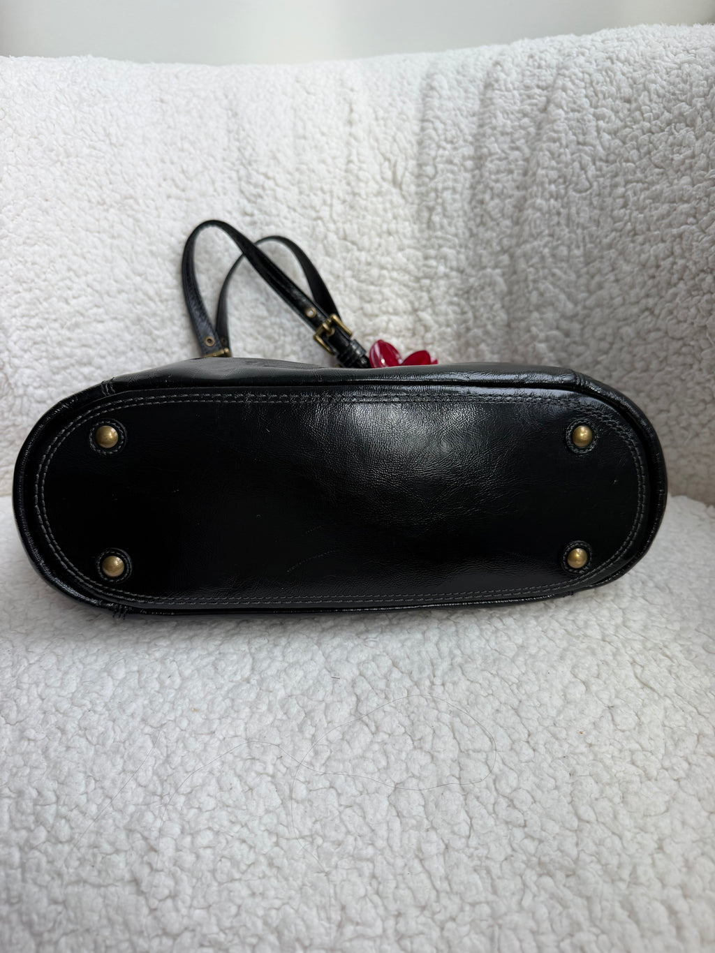 Coach Black Patent Leather Tote