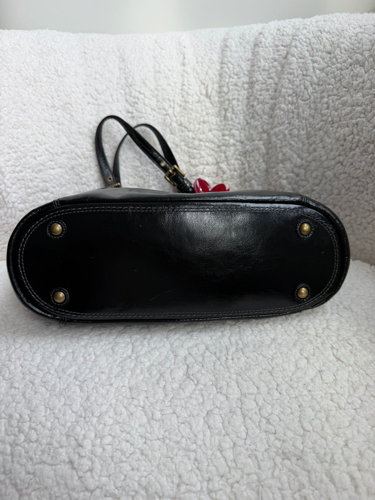Coach Black Patent Leather Tote