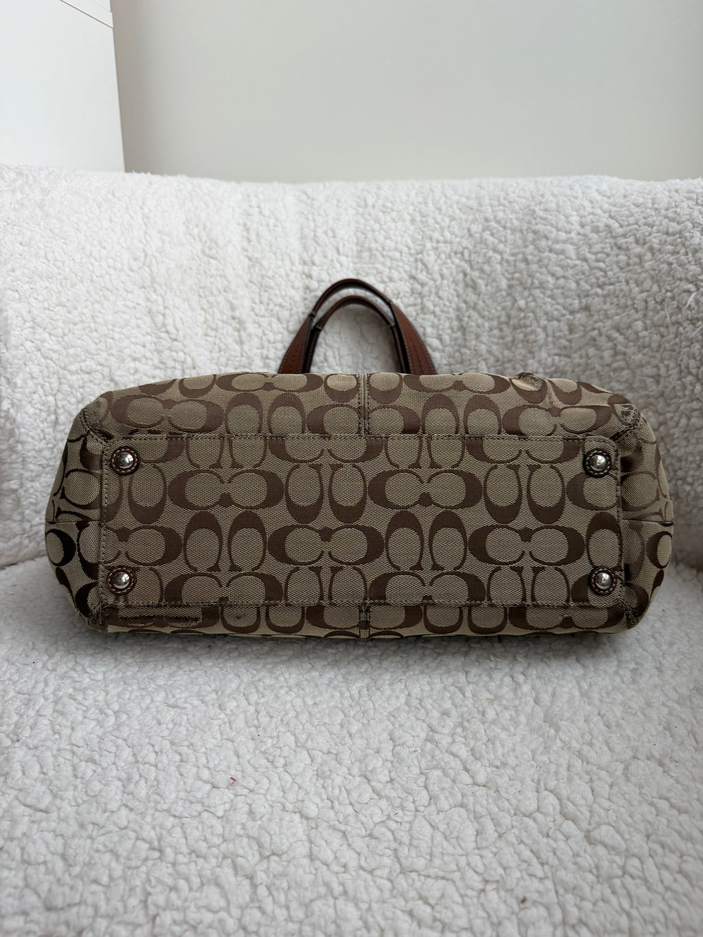 Coach Brown Signature Shoulder Bag