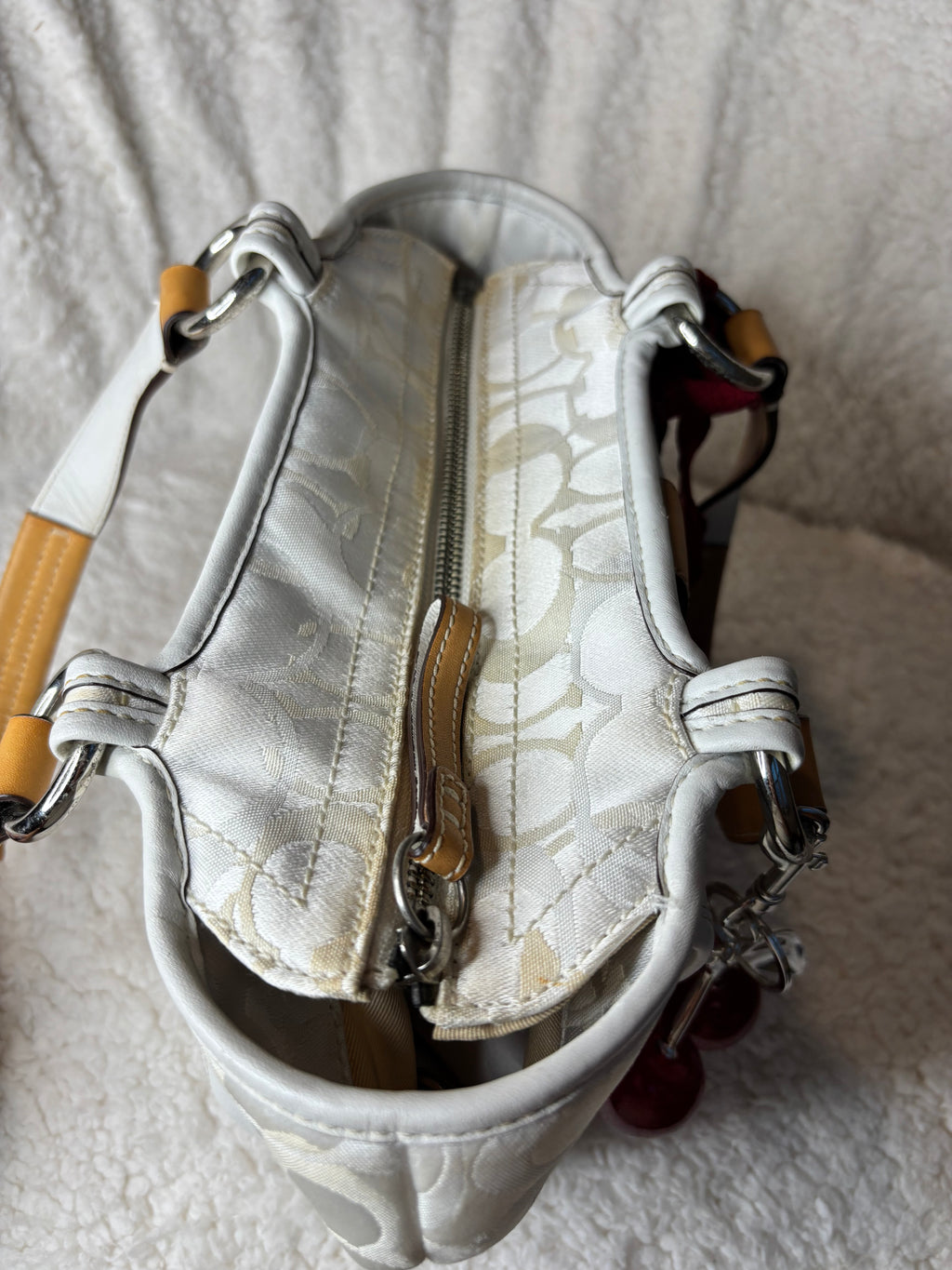 Coach White Optic Bag