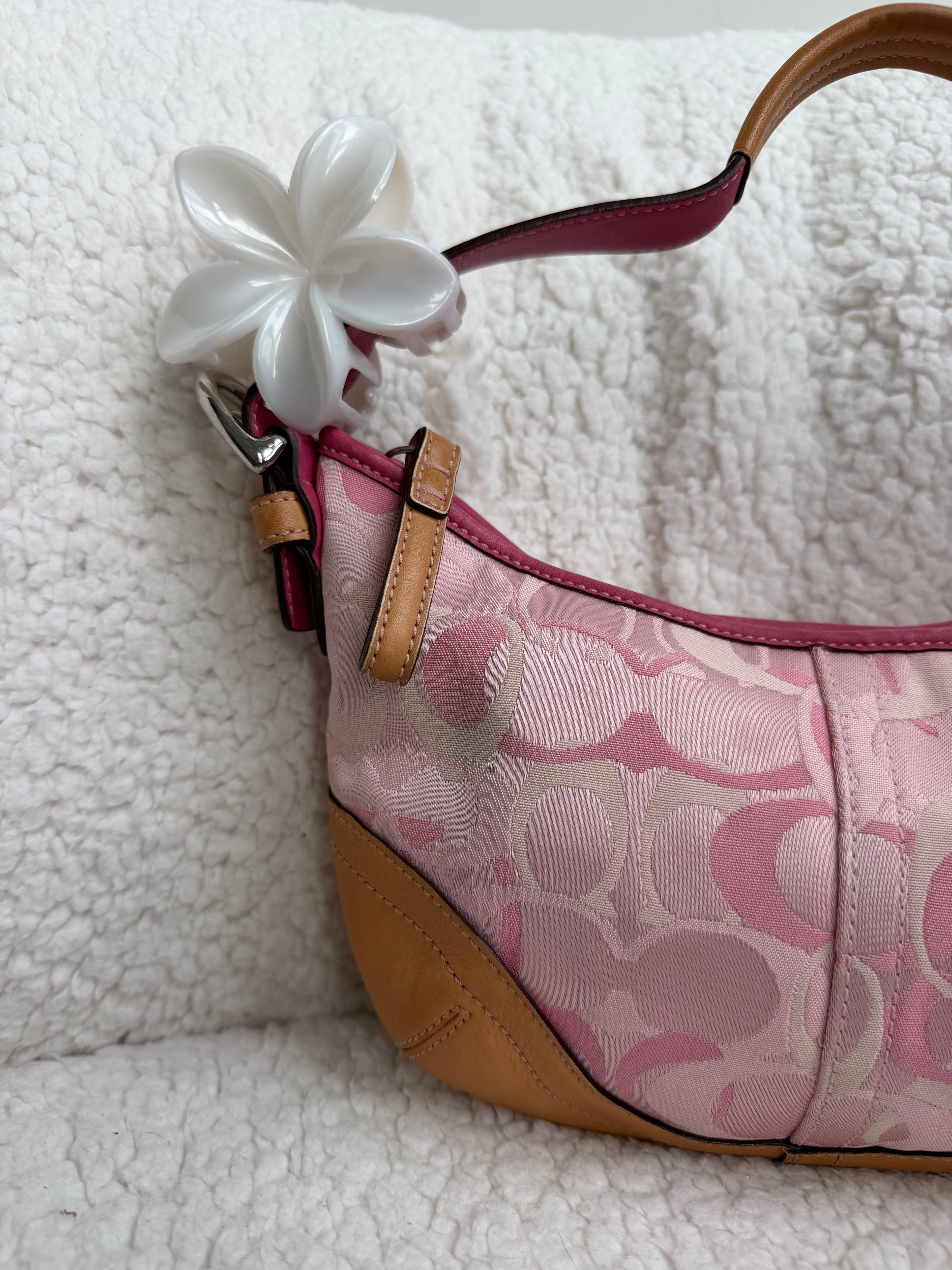 Coach Pink Optic Mini Hobo