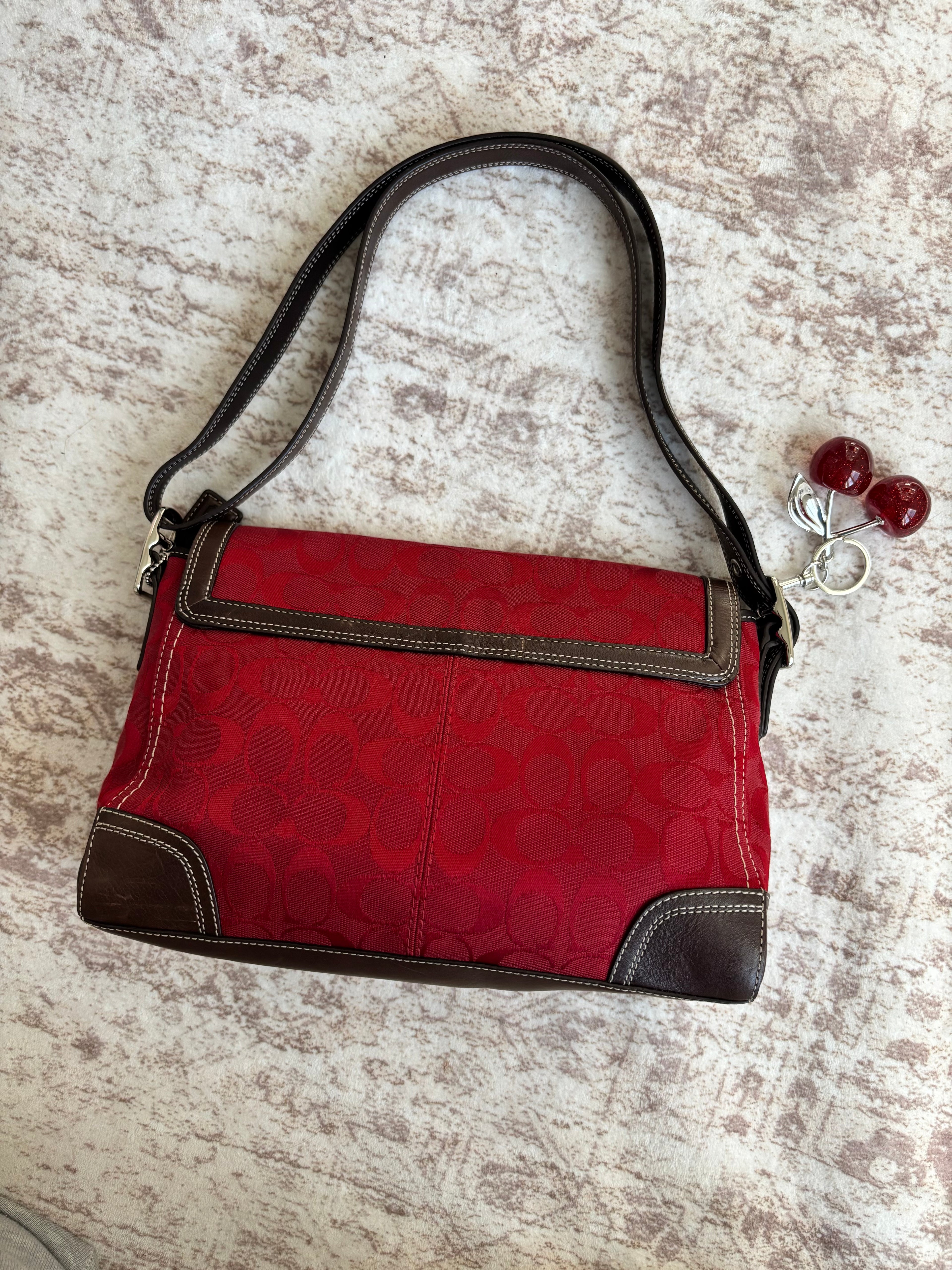 Coach Red Hampton Shoulder Bag