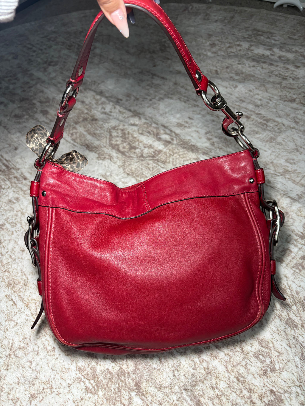 Coach Red Leather Zoe