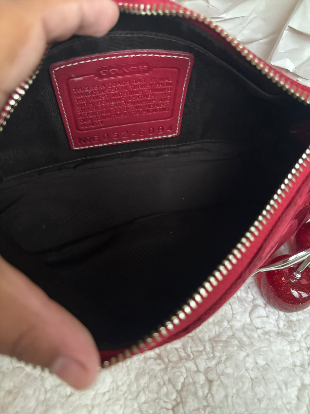 Y2K Coach Demi Bag Red Signature