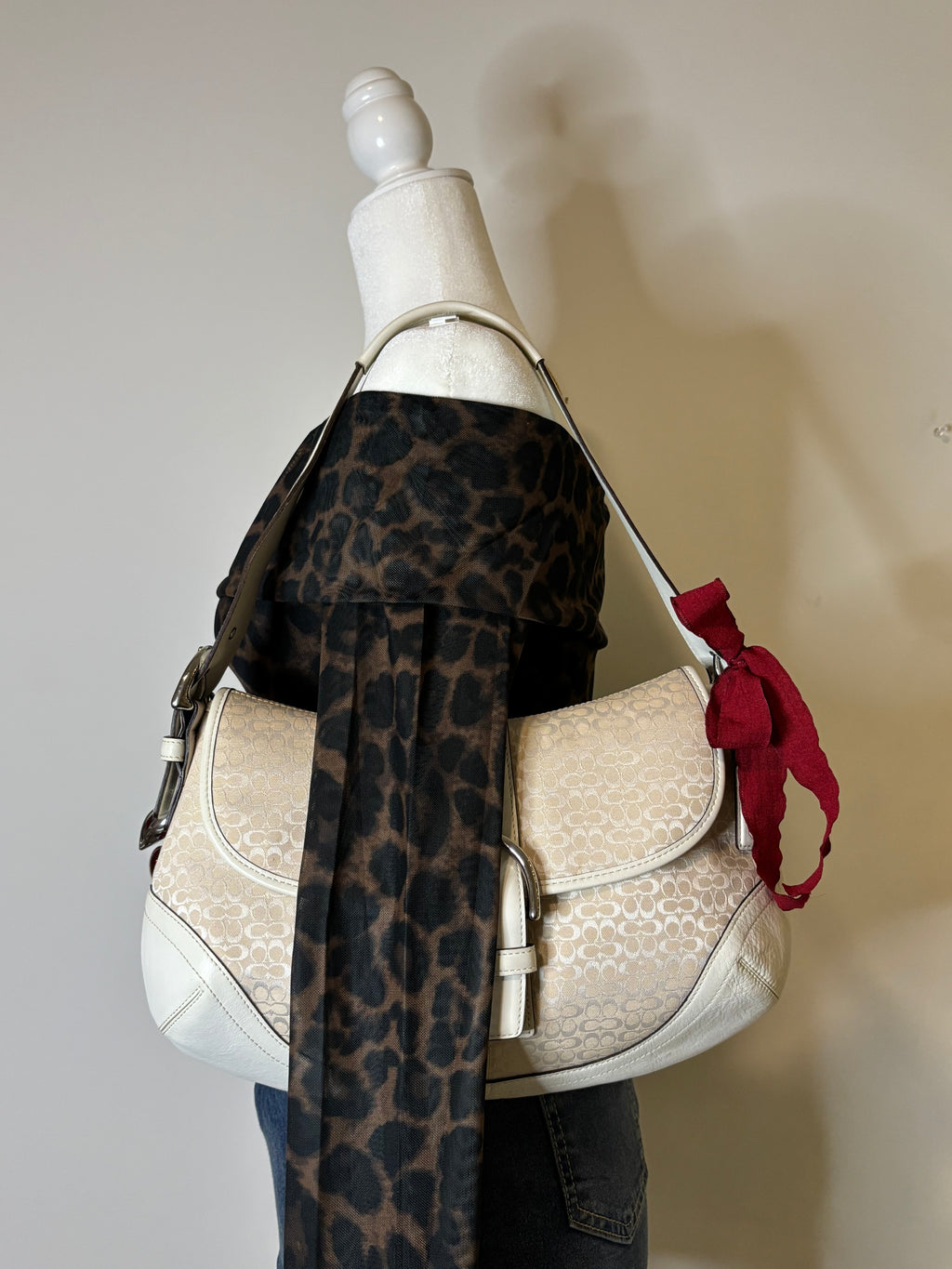 Y2K Coach Large Soho White Signature