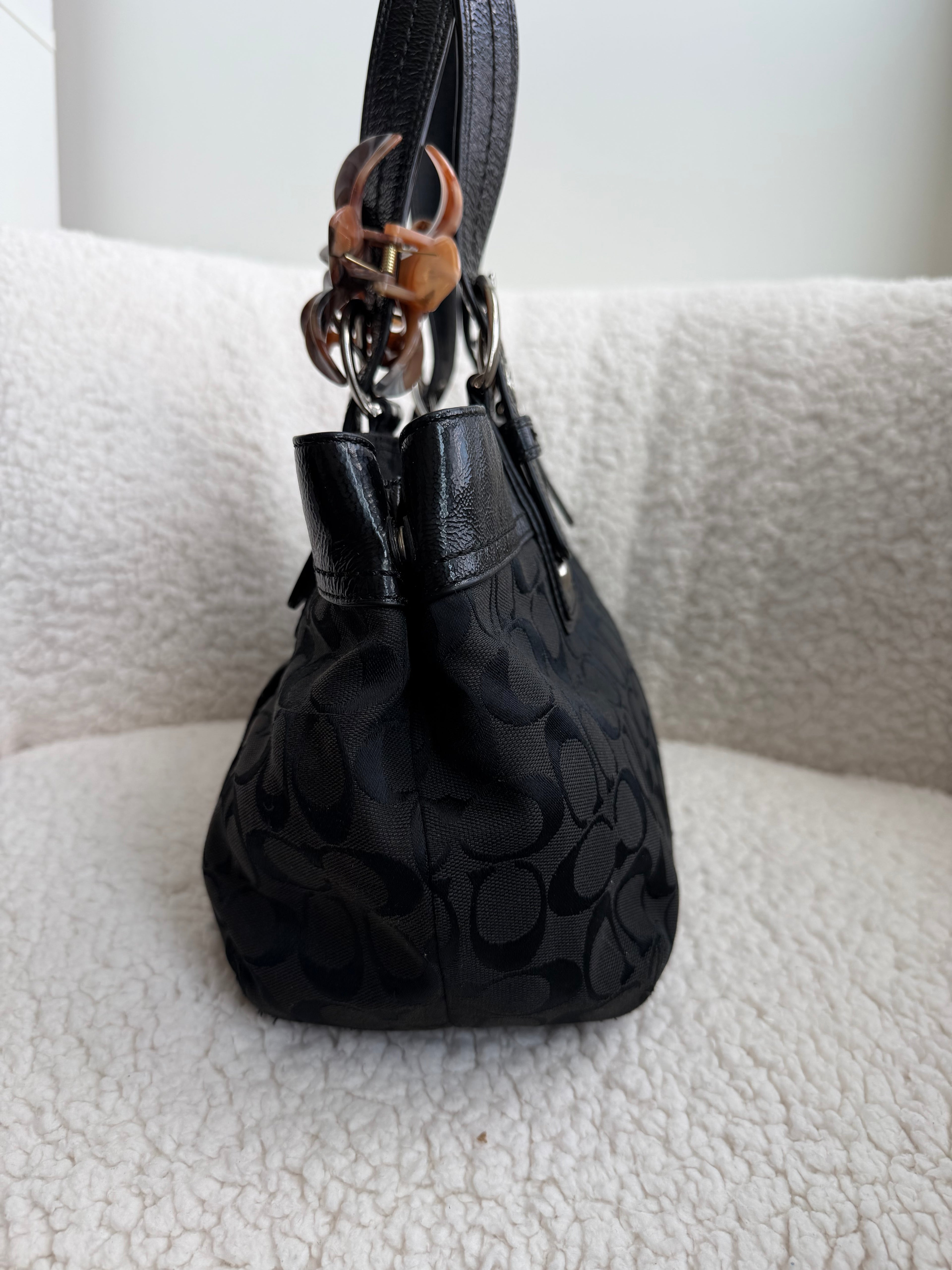 Coach Hampton Black Shoulder Bag